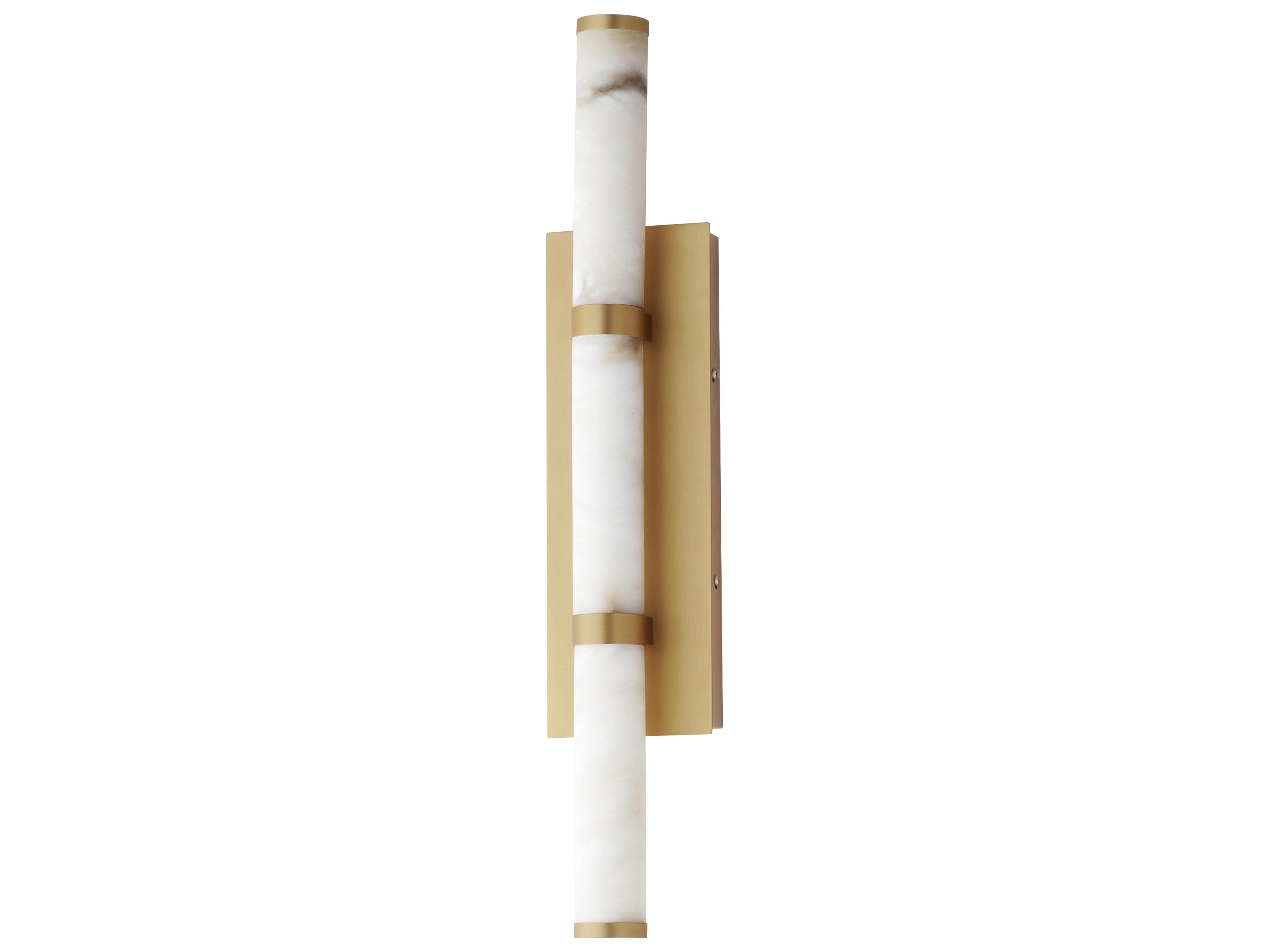 ET2 Aragon 3-Light White Alabaster Gold Wall Sconce