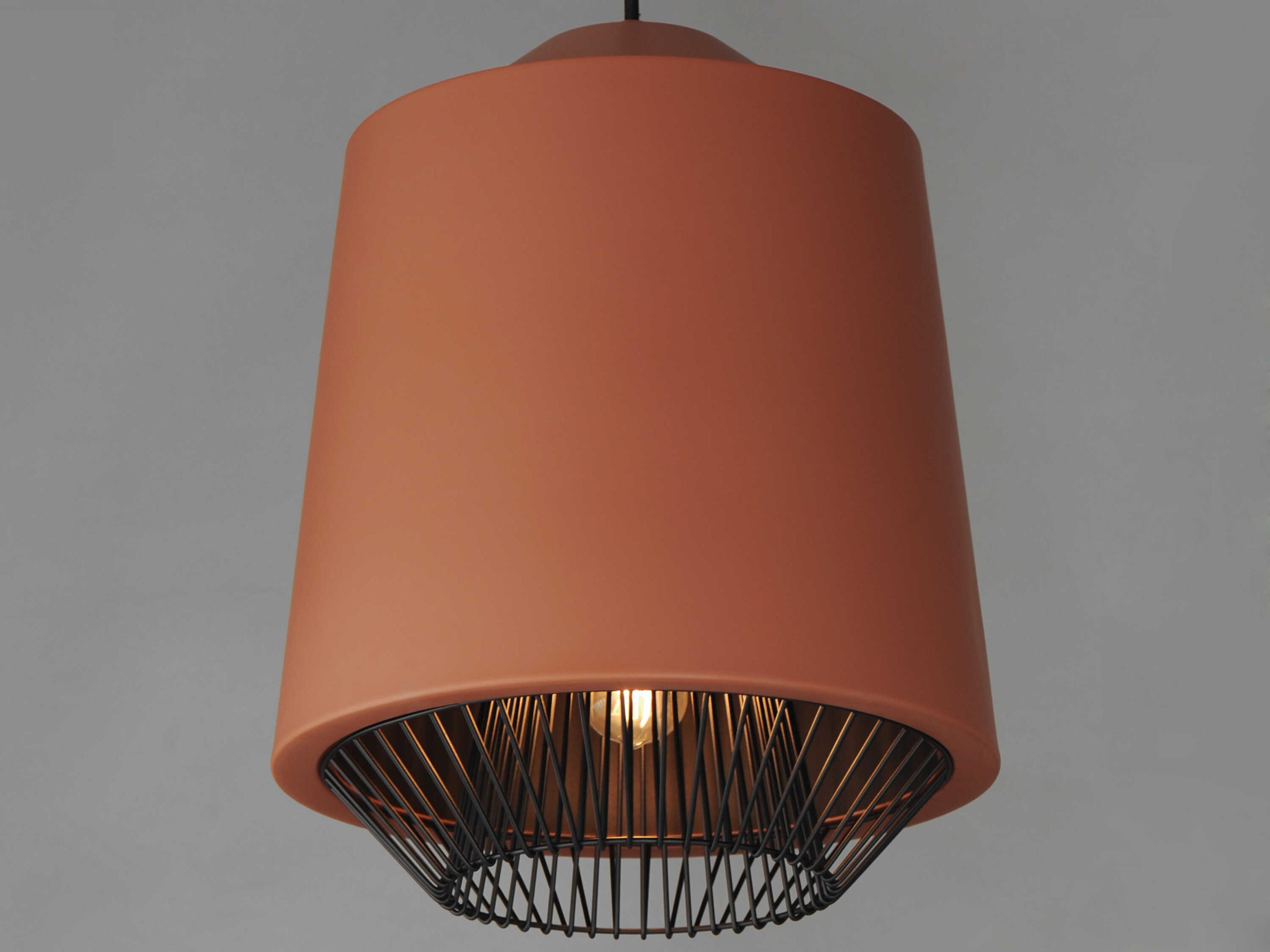ET2 Phoenix 1-Light Brick Black Brown LED Cylinder Pendant