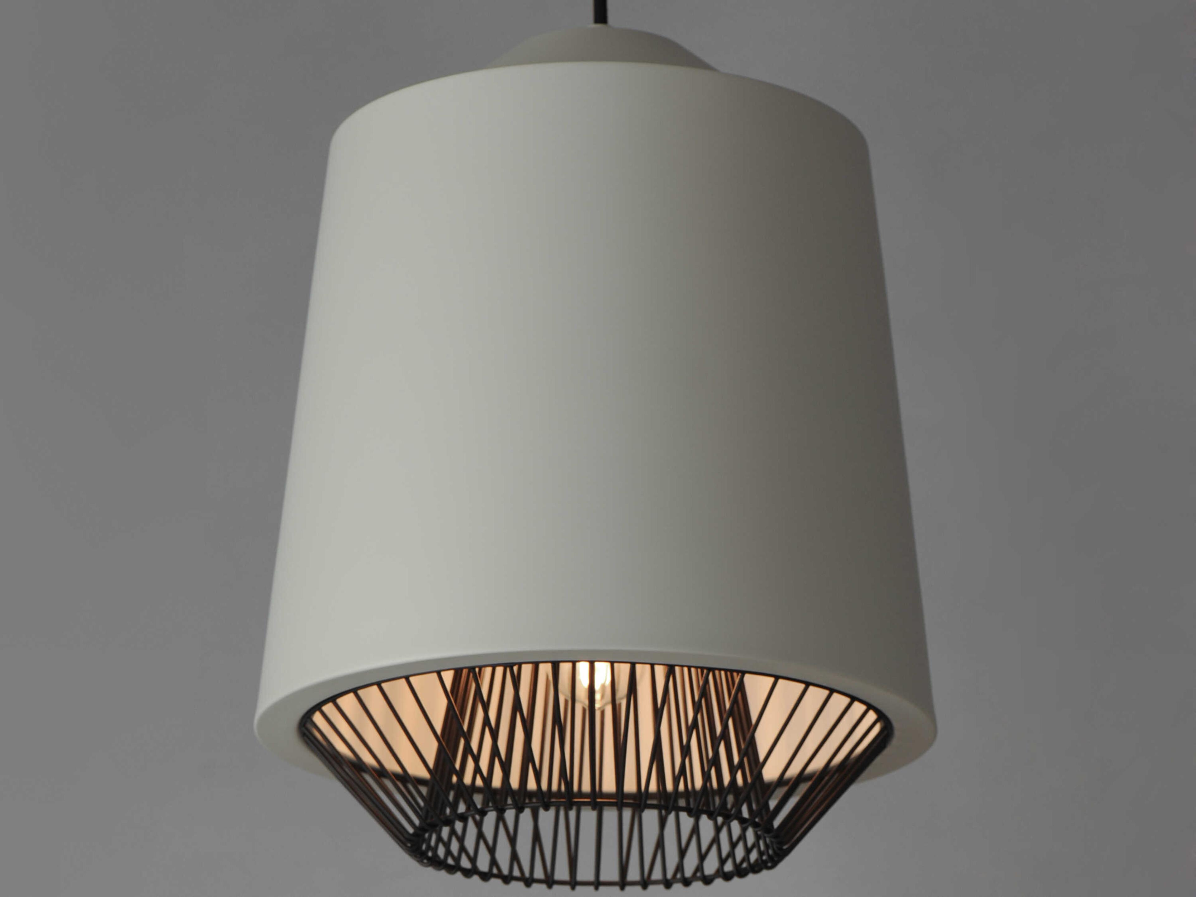 ET2 Phoenix 1-Light Gray Black LED Cylinder Pendant