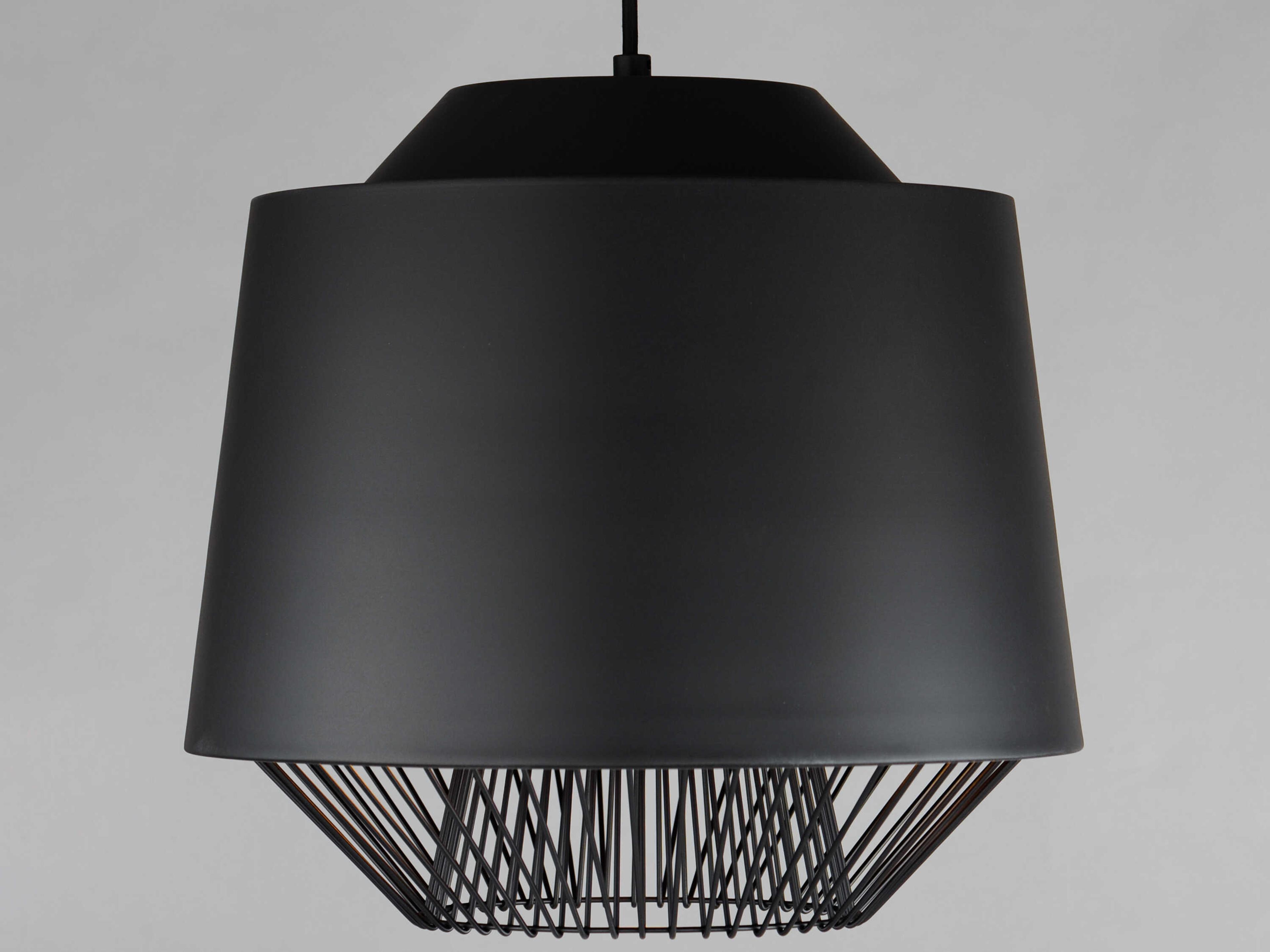 ET2 Phoenix 1-Light Black Gold LED Cylinder Pendant