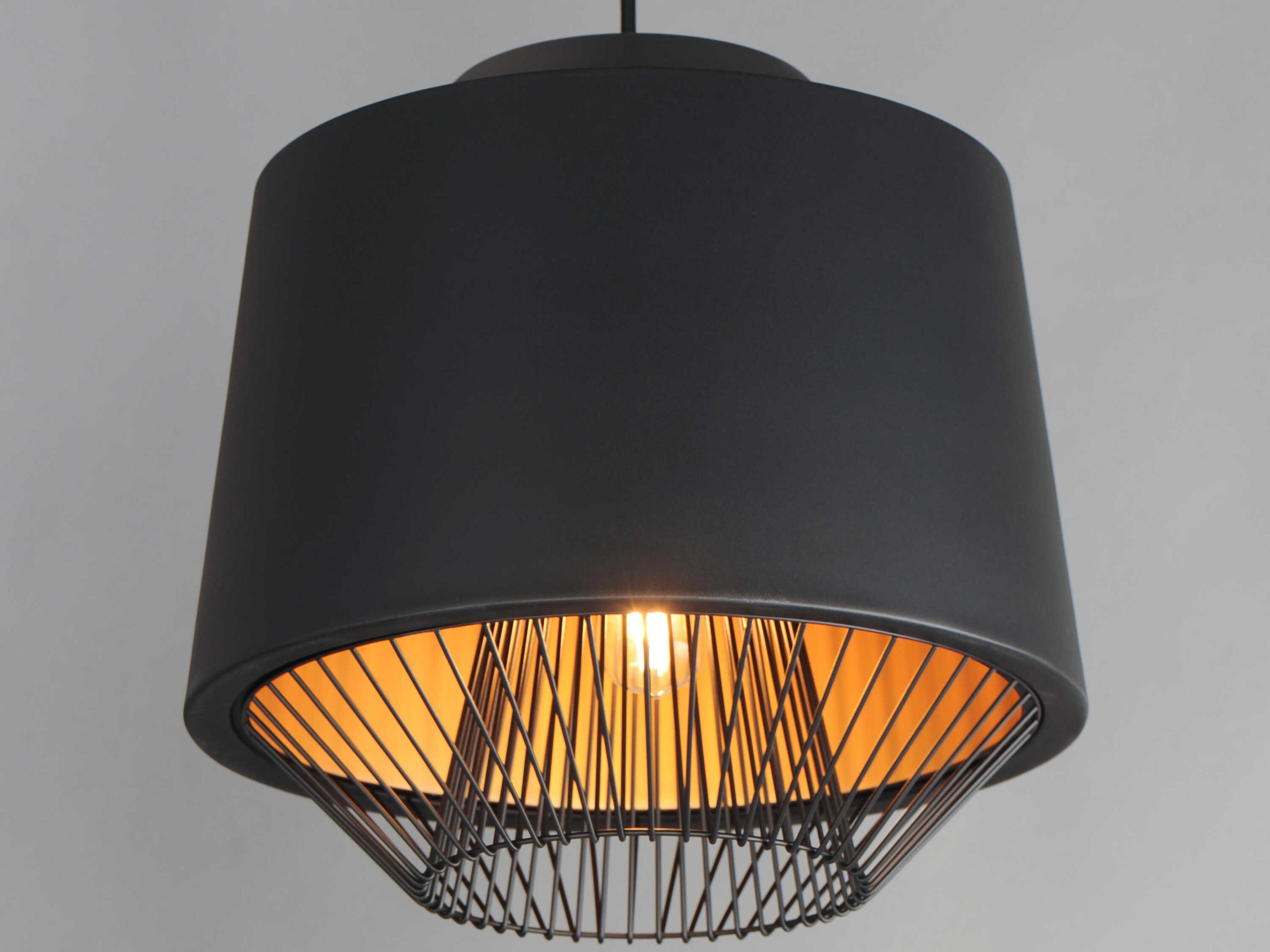 ET2 Phoenix 1-Light Black Gold LED Cylinder Pendant