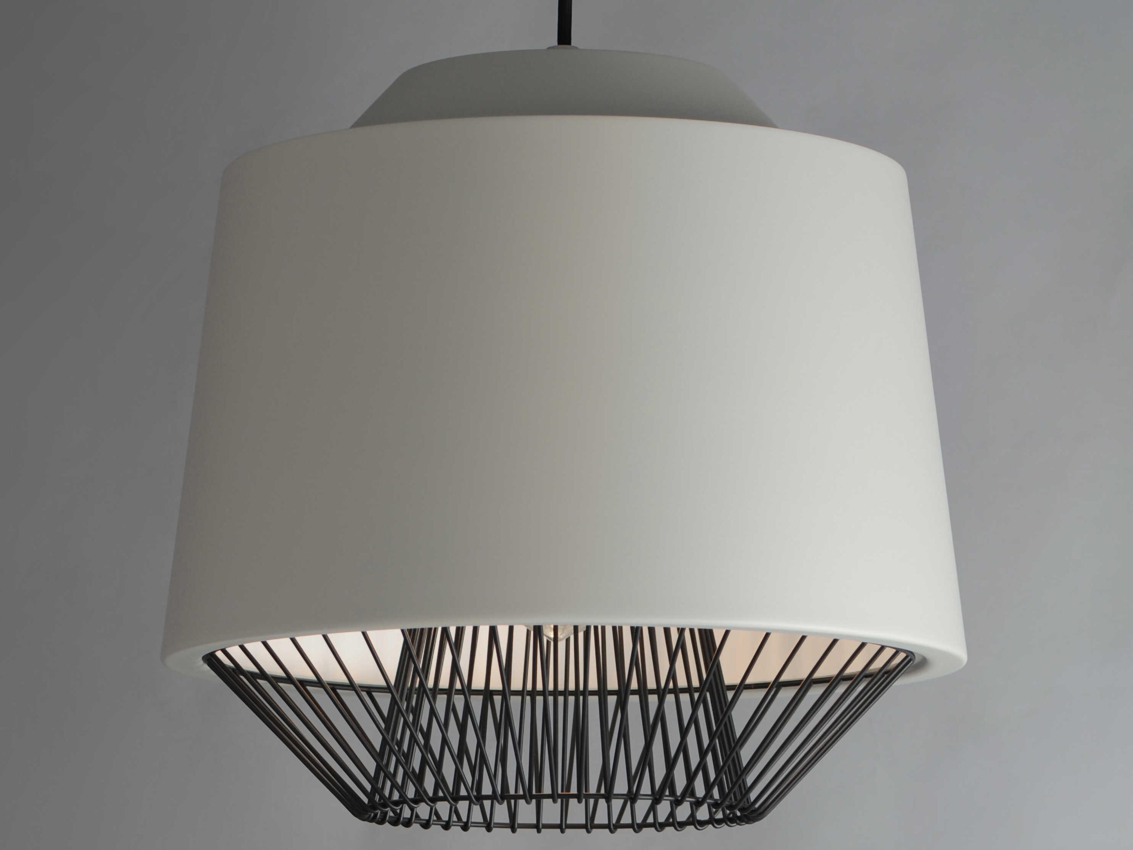 ET2 Phoenix 1-Light Gray Black LED Cylinder Pendant