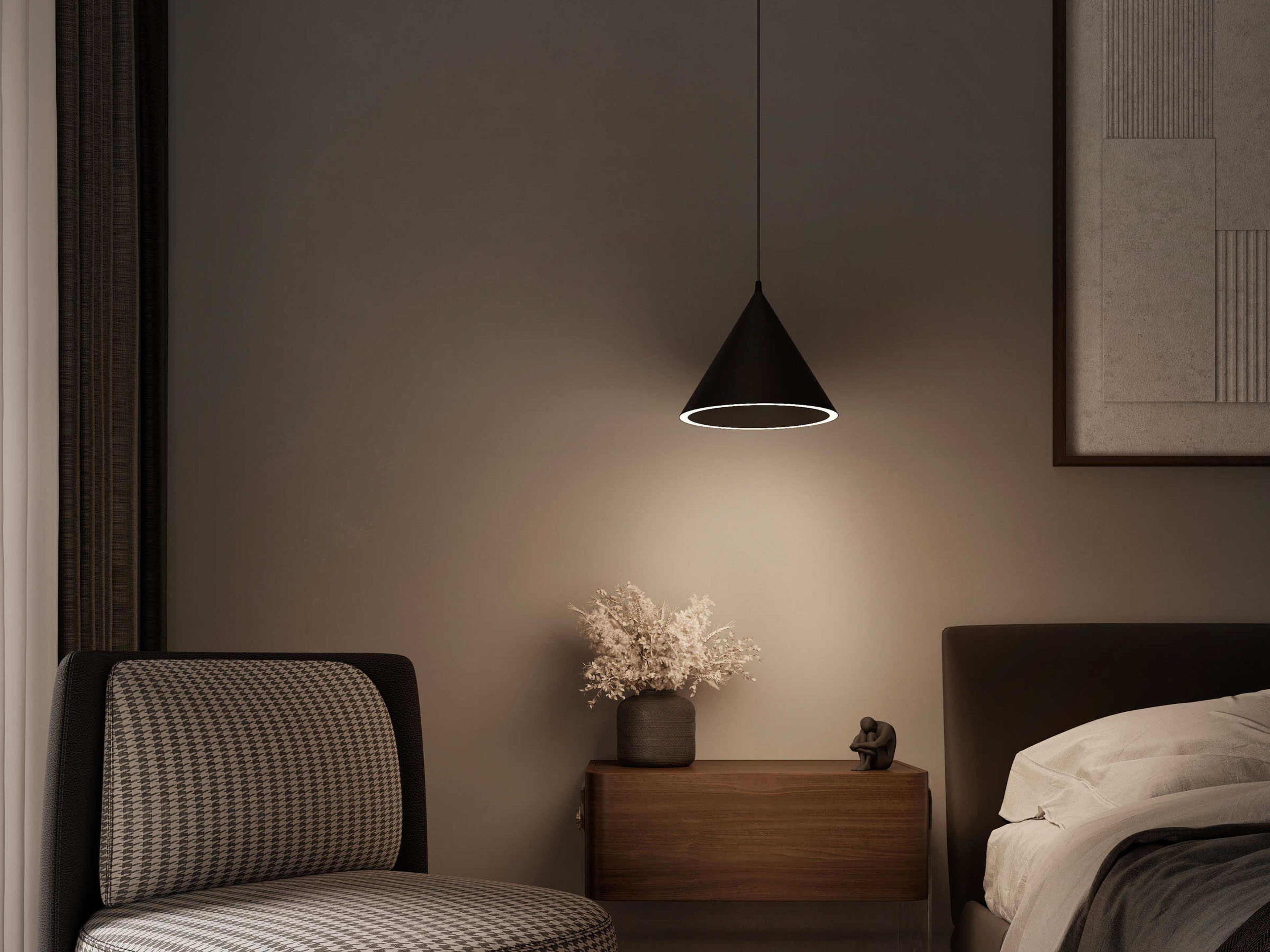 ET2 1-Light Black LED Mini Pendant