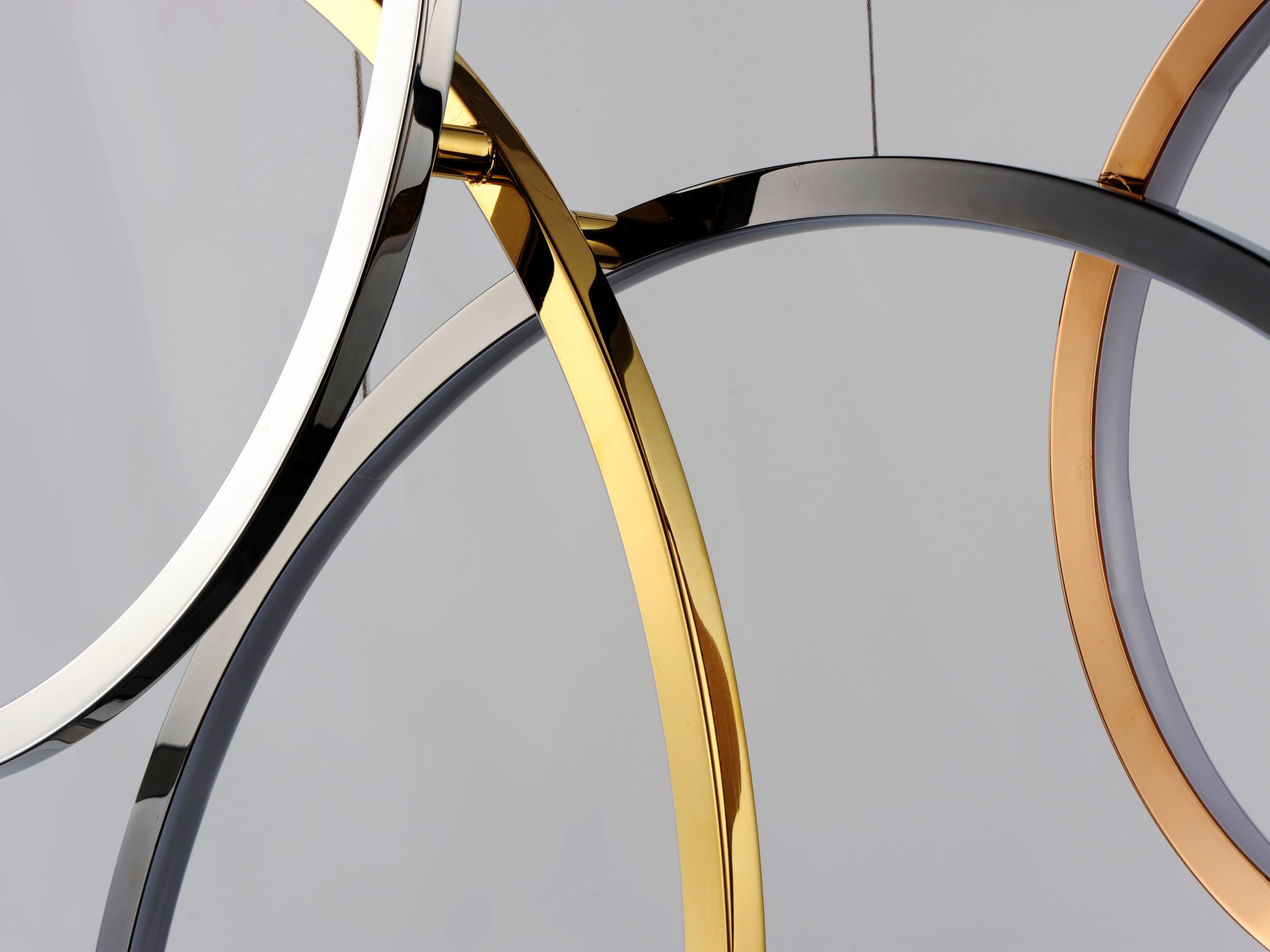 ET2 Union 5-Light Gold LED Geometric Linear Island Pendant