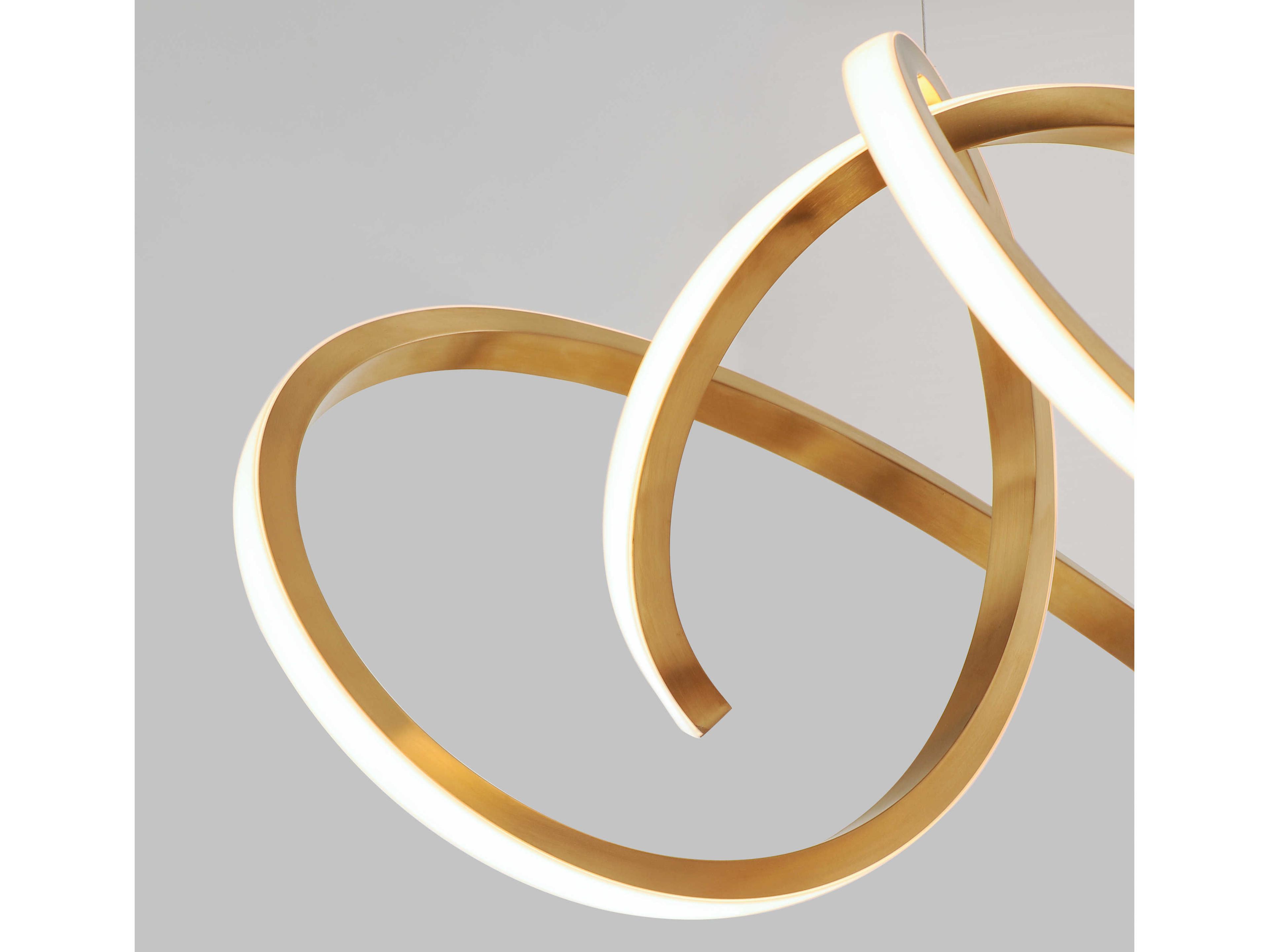 ET2 Signature 1-Light Brushed Champagne Gold LED Linear Island Pendant