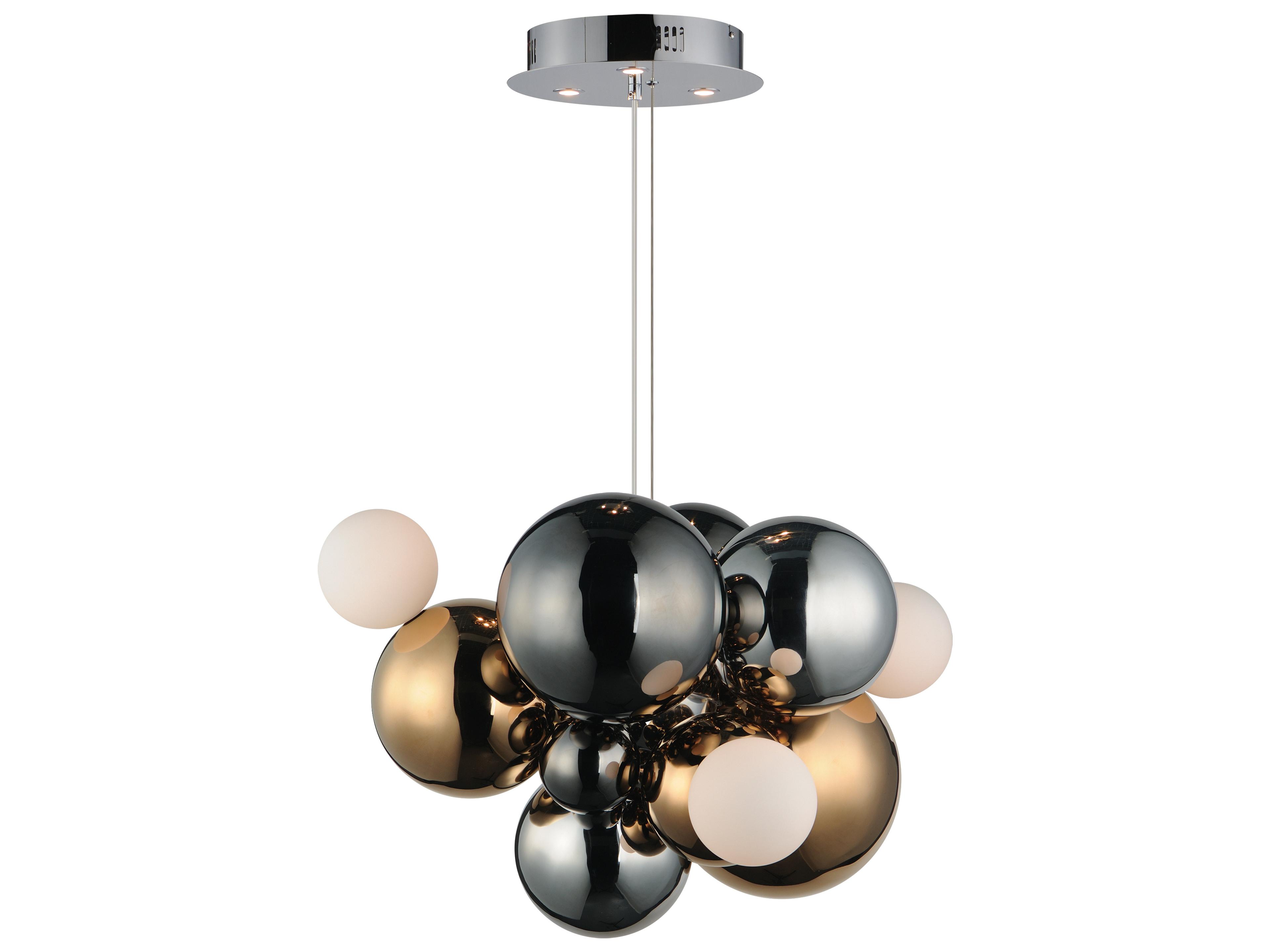 Stormy 7-Light Black Globe Pendant