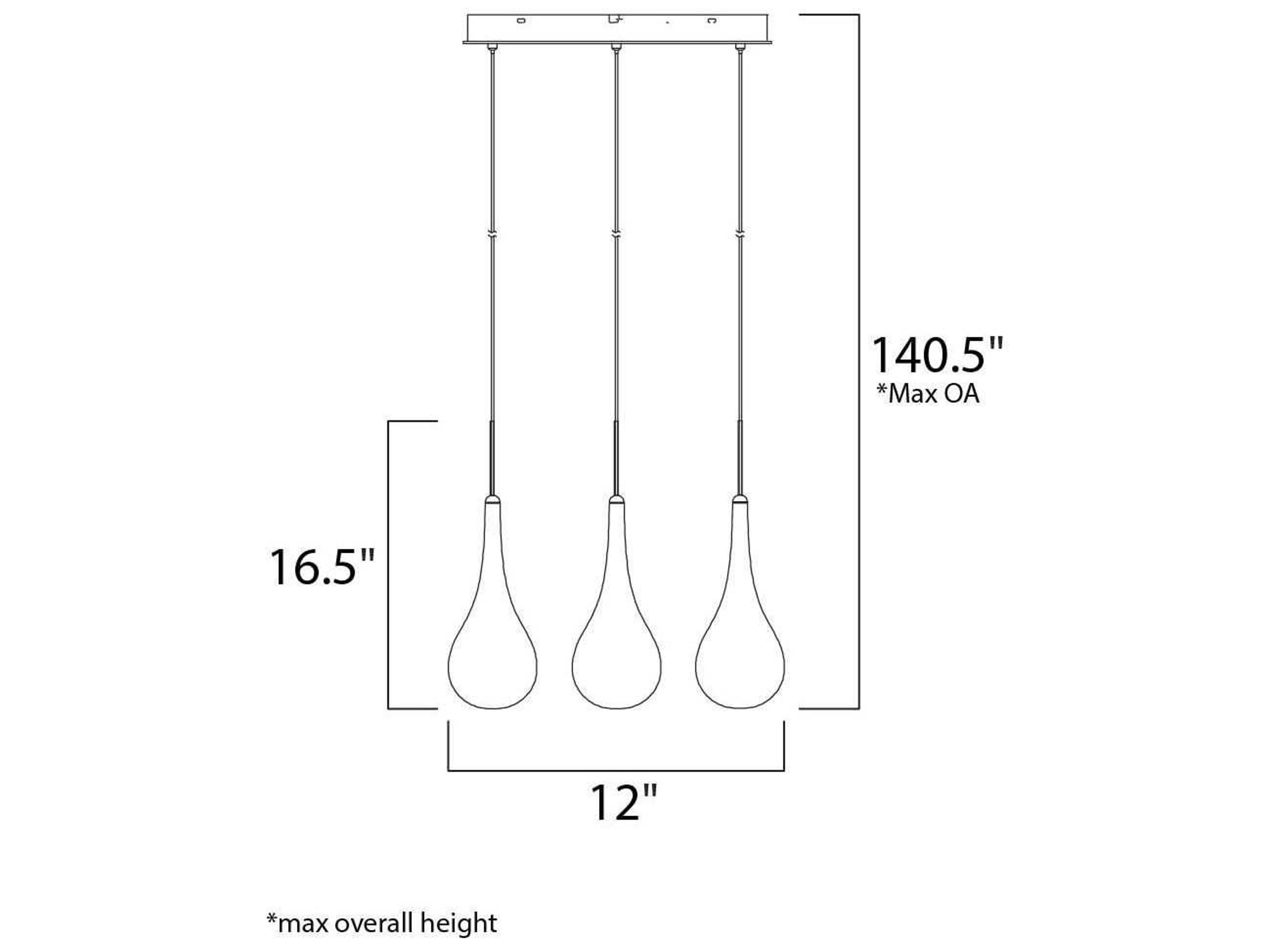 ET2 Larmes Led 9-Light Polished Chrome Glass LED Pendant