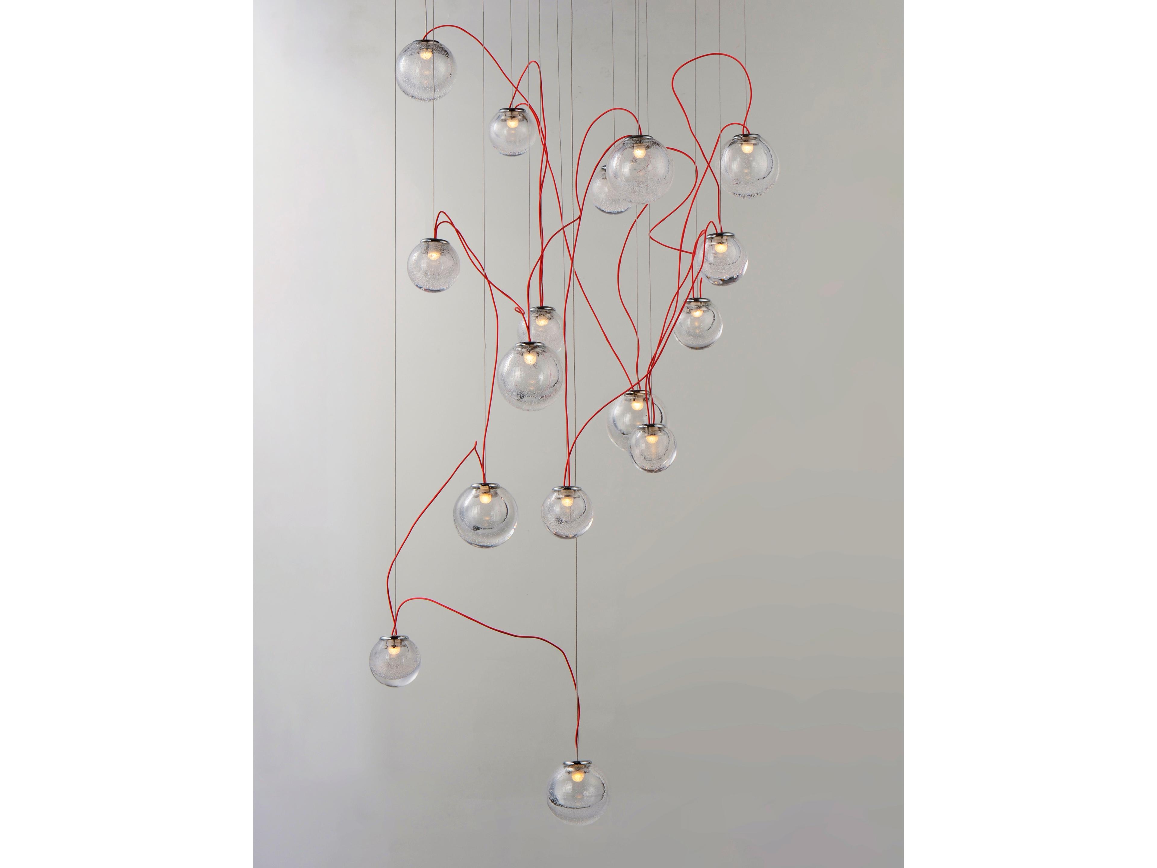 ET2 Bobble 16-Light6-Light Polished Chrome Glass LED Globe Pendant