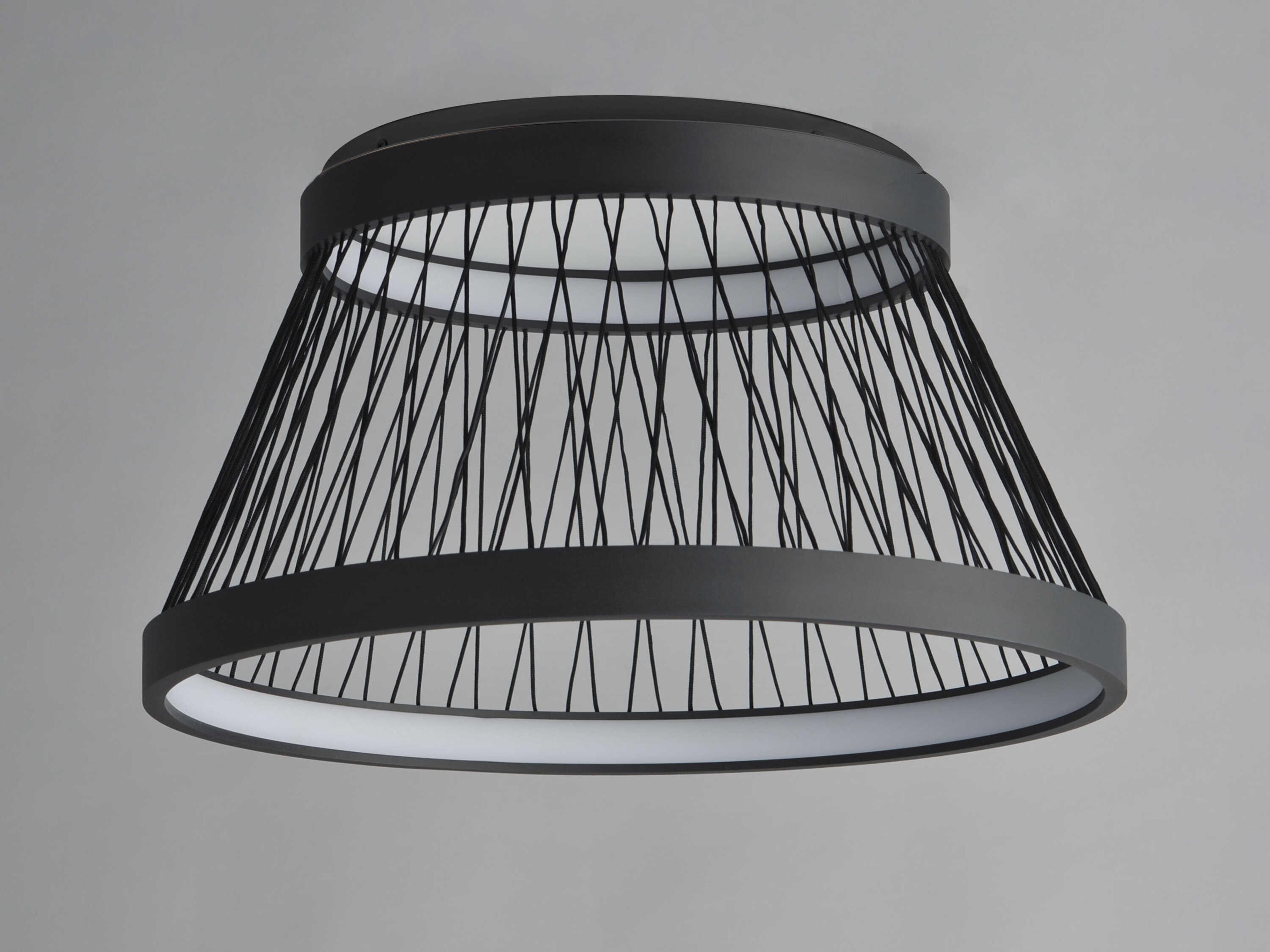 ET2 Loom 2-Light Black Drum Flush Mount