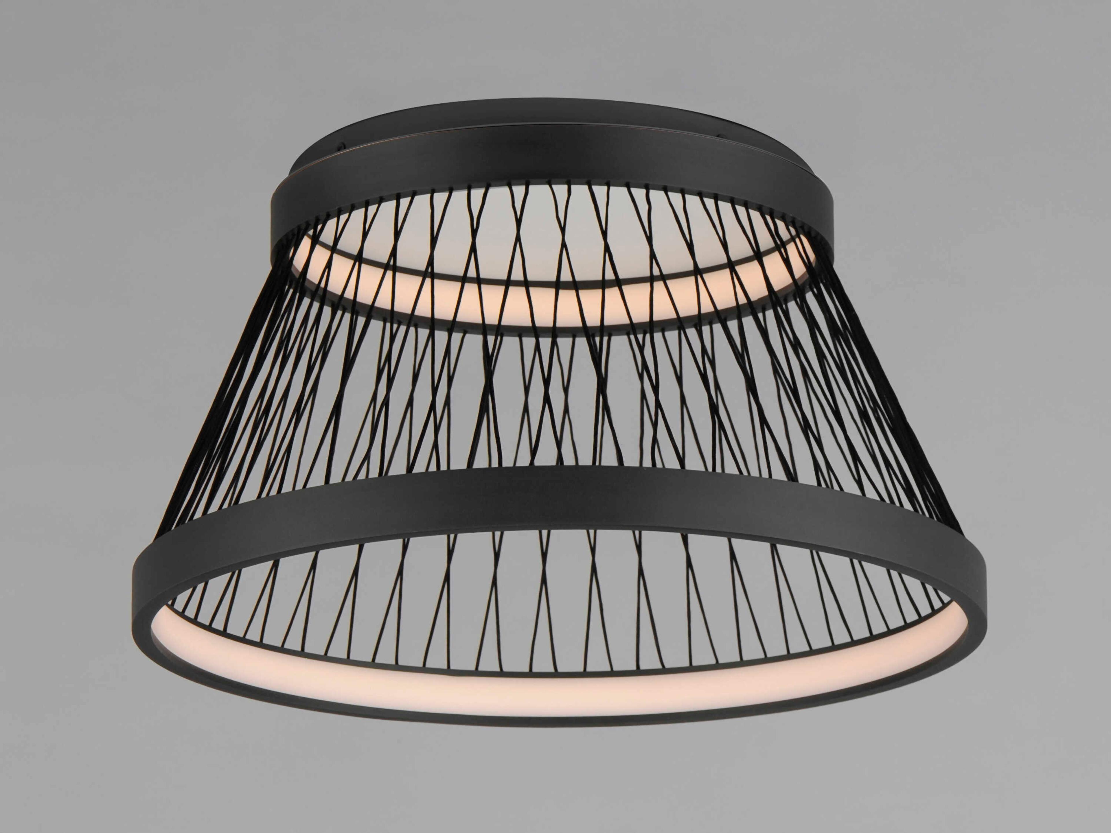 ET2 Loom 2-Light Black Drum Flush Mount