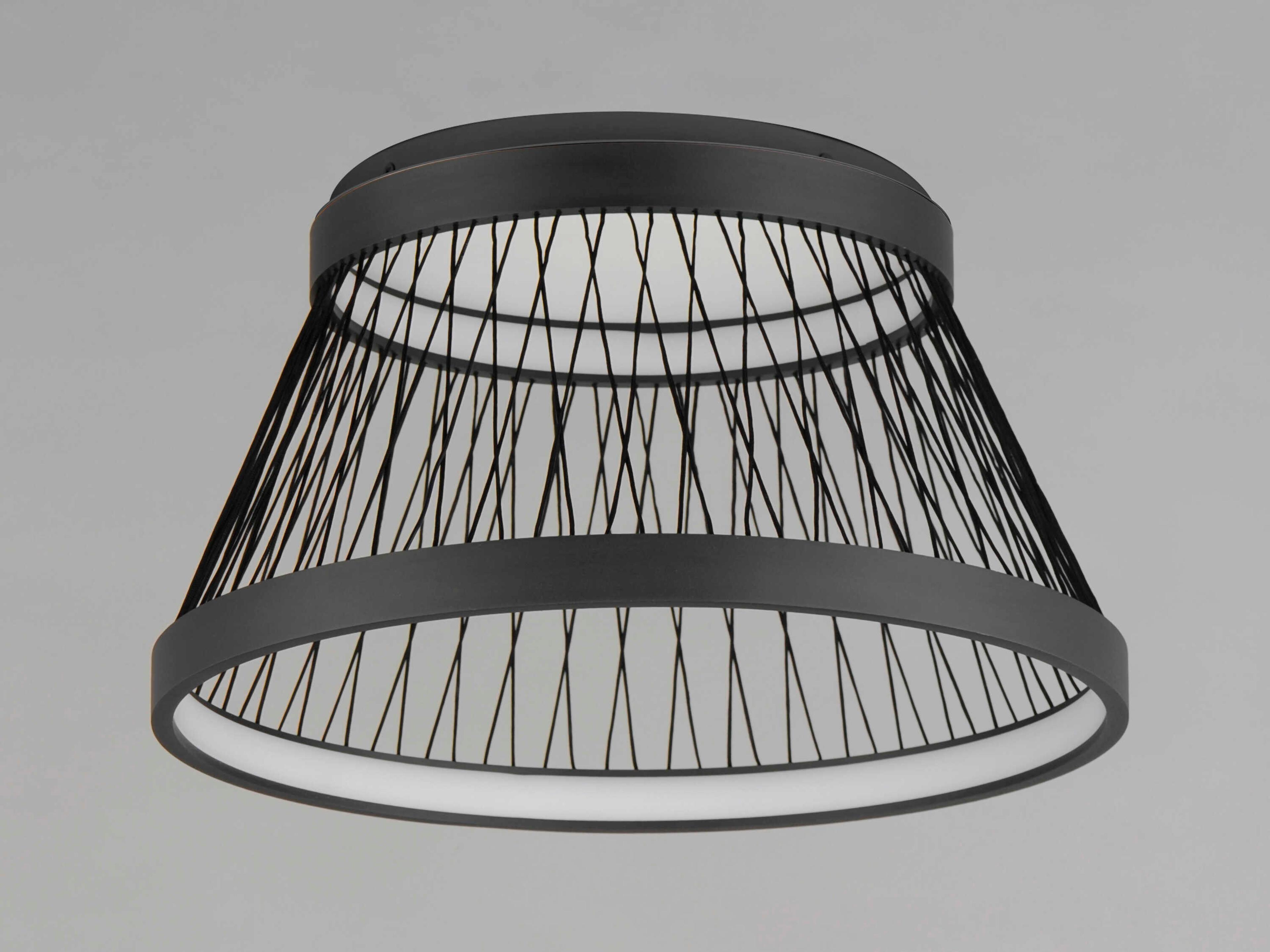ET2 Loom 2-Light Black Drum Flush Mount