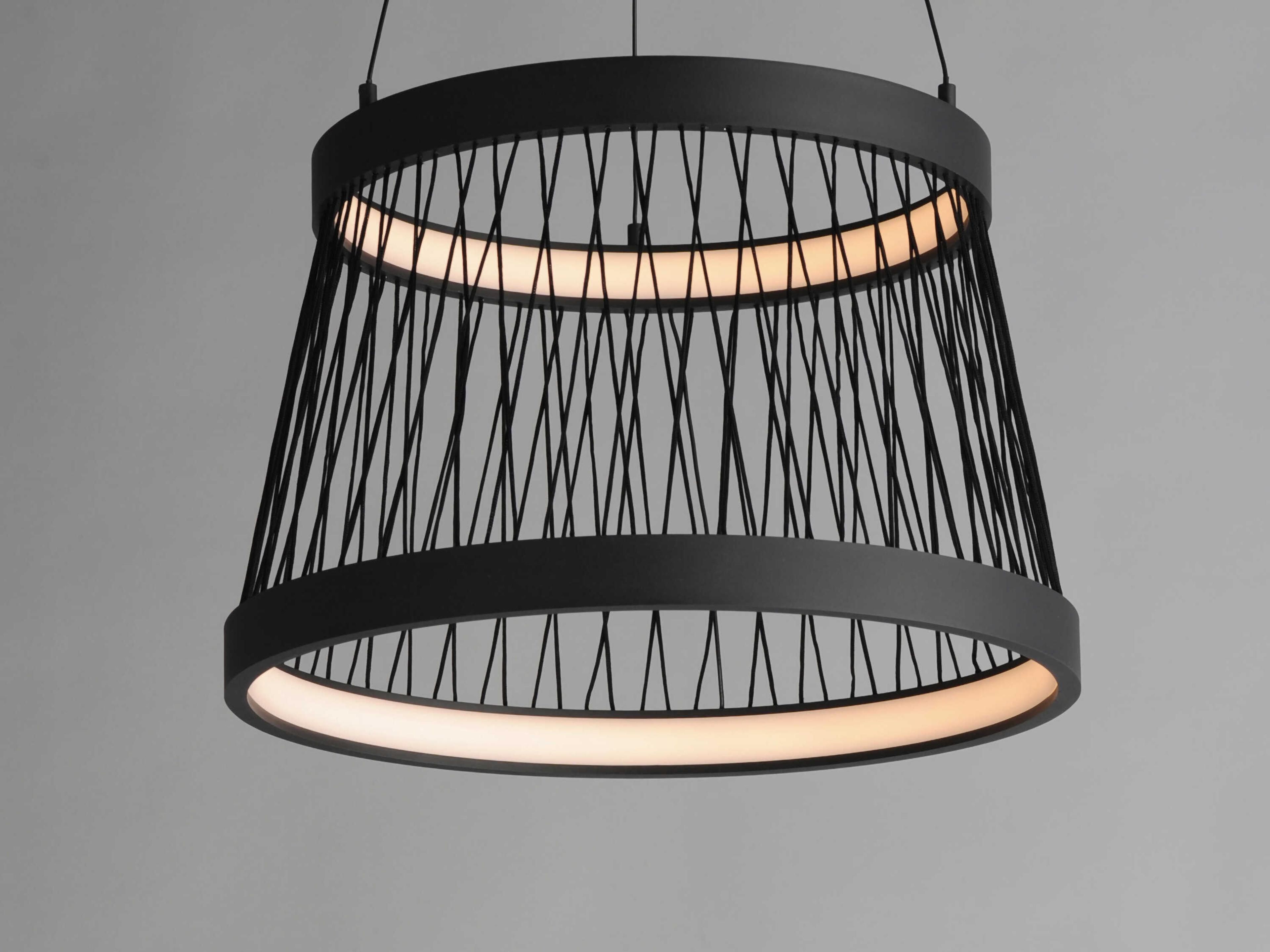 ET2 Loom 2-Light Black Drum Pendant