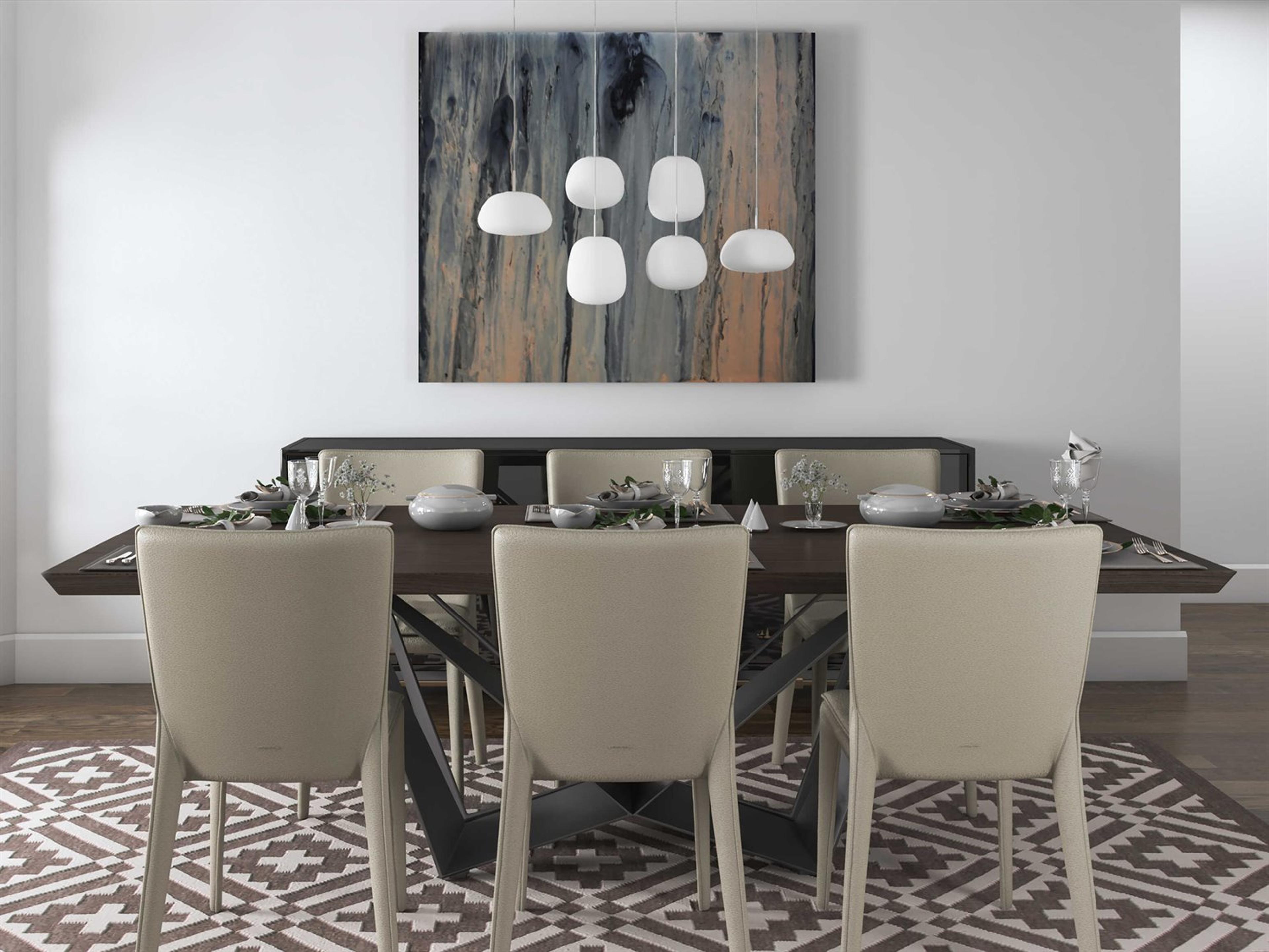 ET2 Puffs 1-Light White Glass LED Linear Round Island Pendant