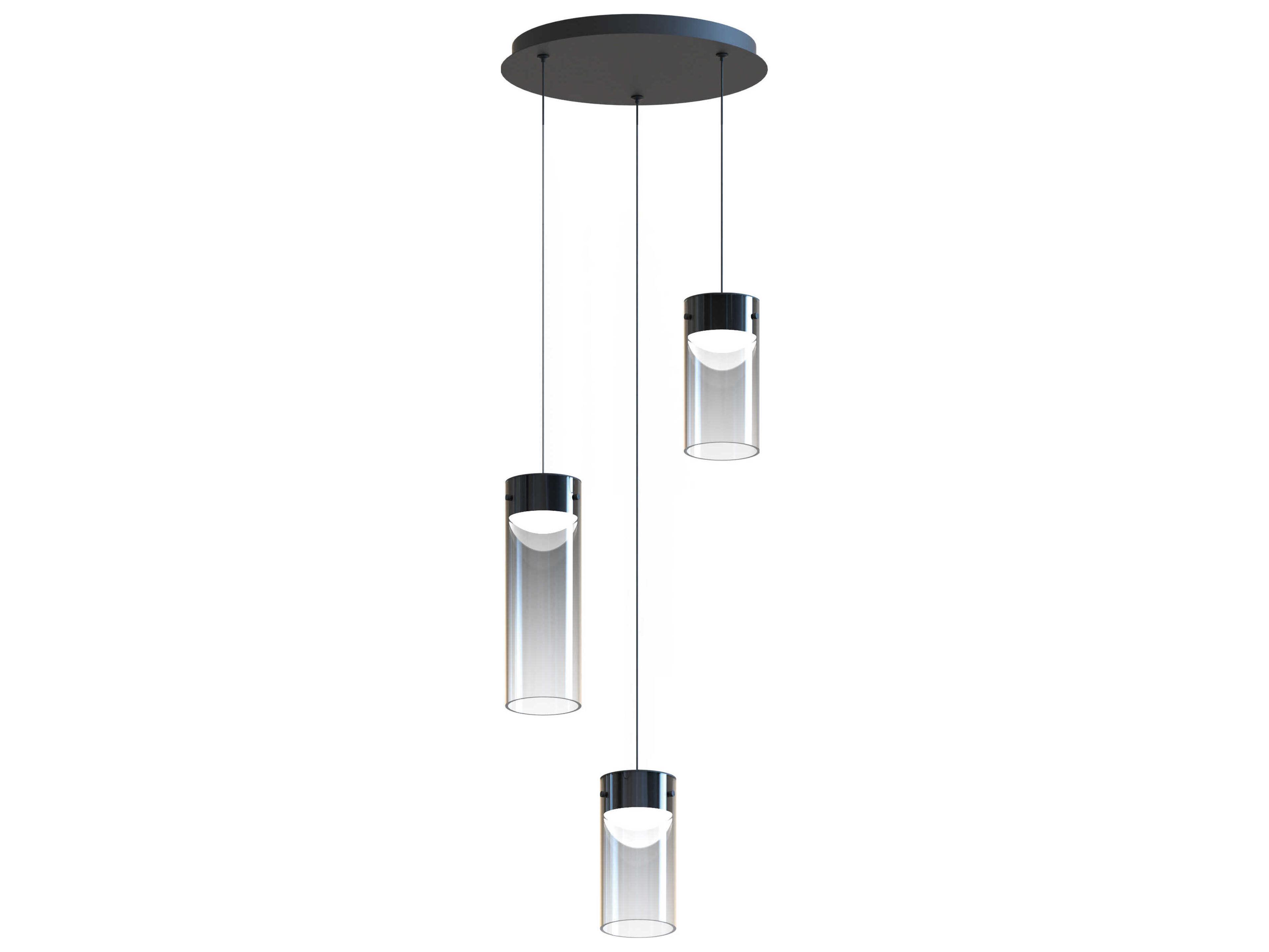 Highball 3-Light Gunmetal Cylinder Mini Pendant