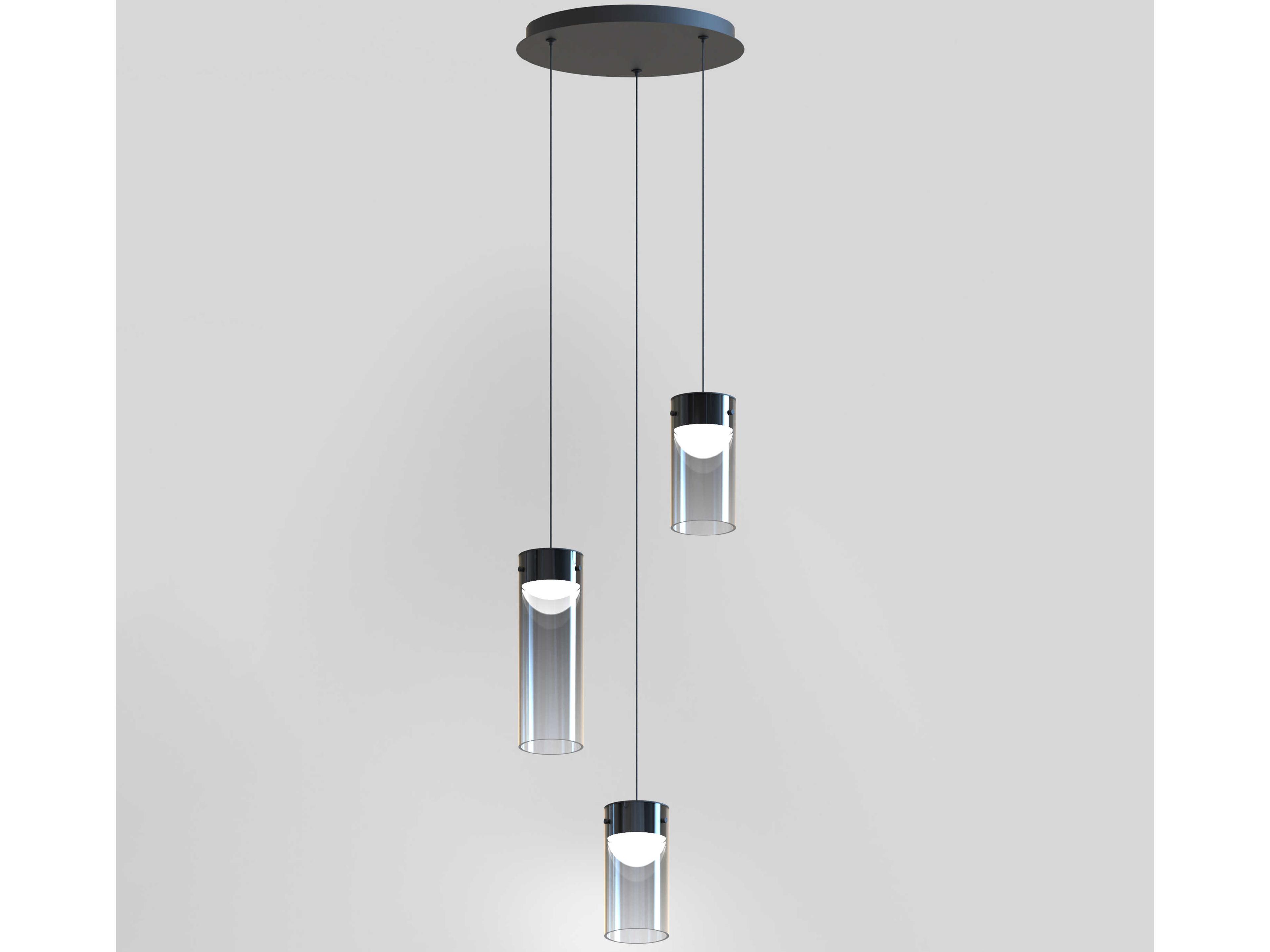 ET2 Highball 3-Light Gunmetal Cylinder Mini Pendant