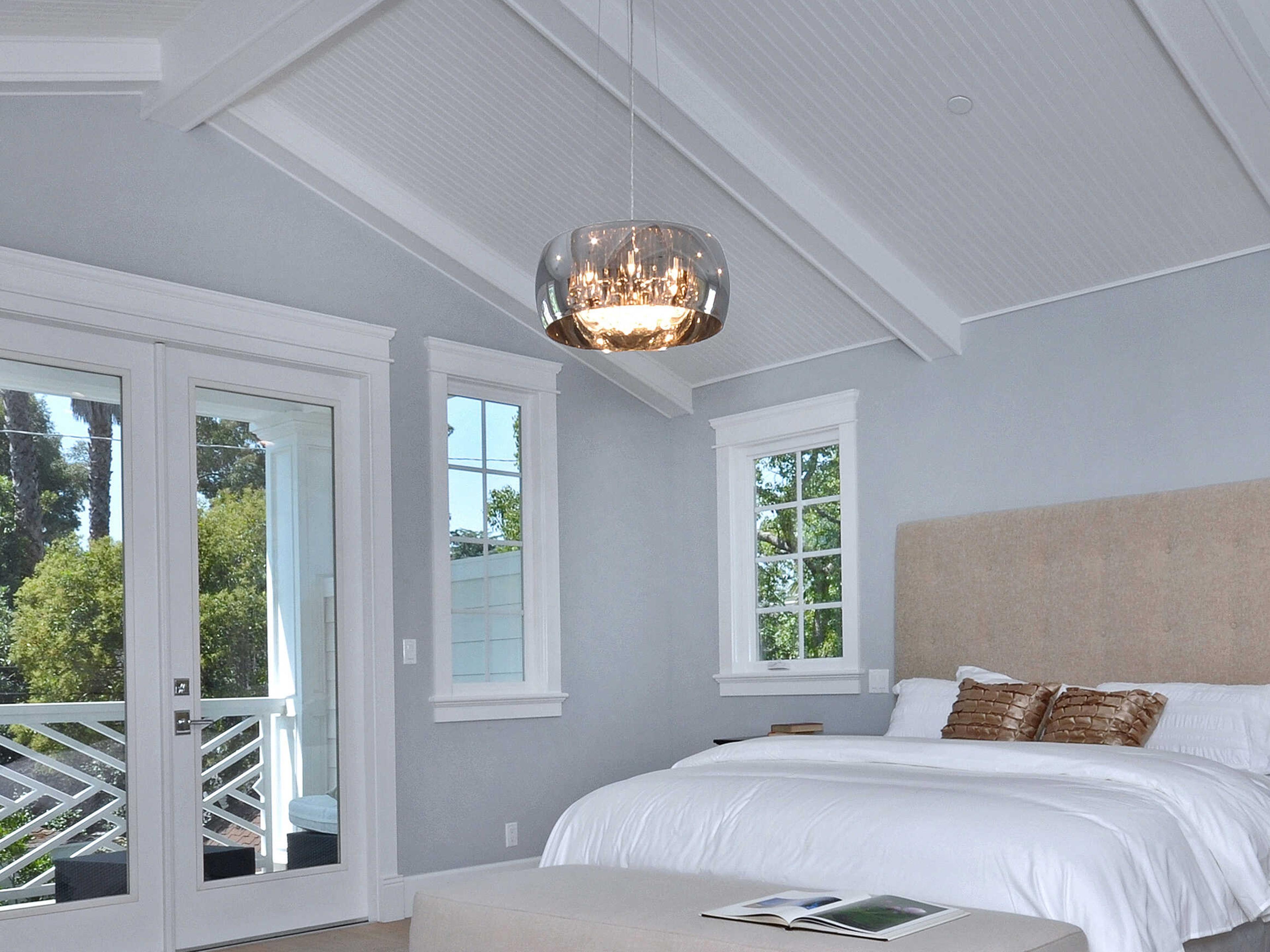 ET2 Sense 6-Light Polished Chrome Glass Drum Pendant