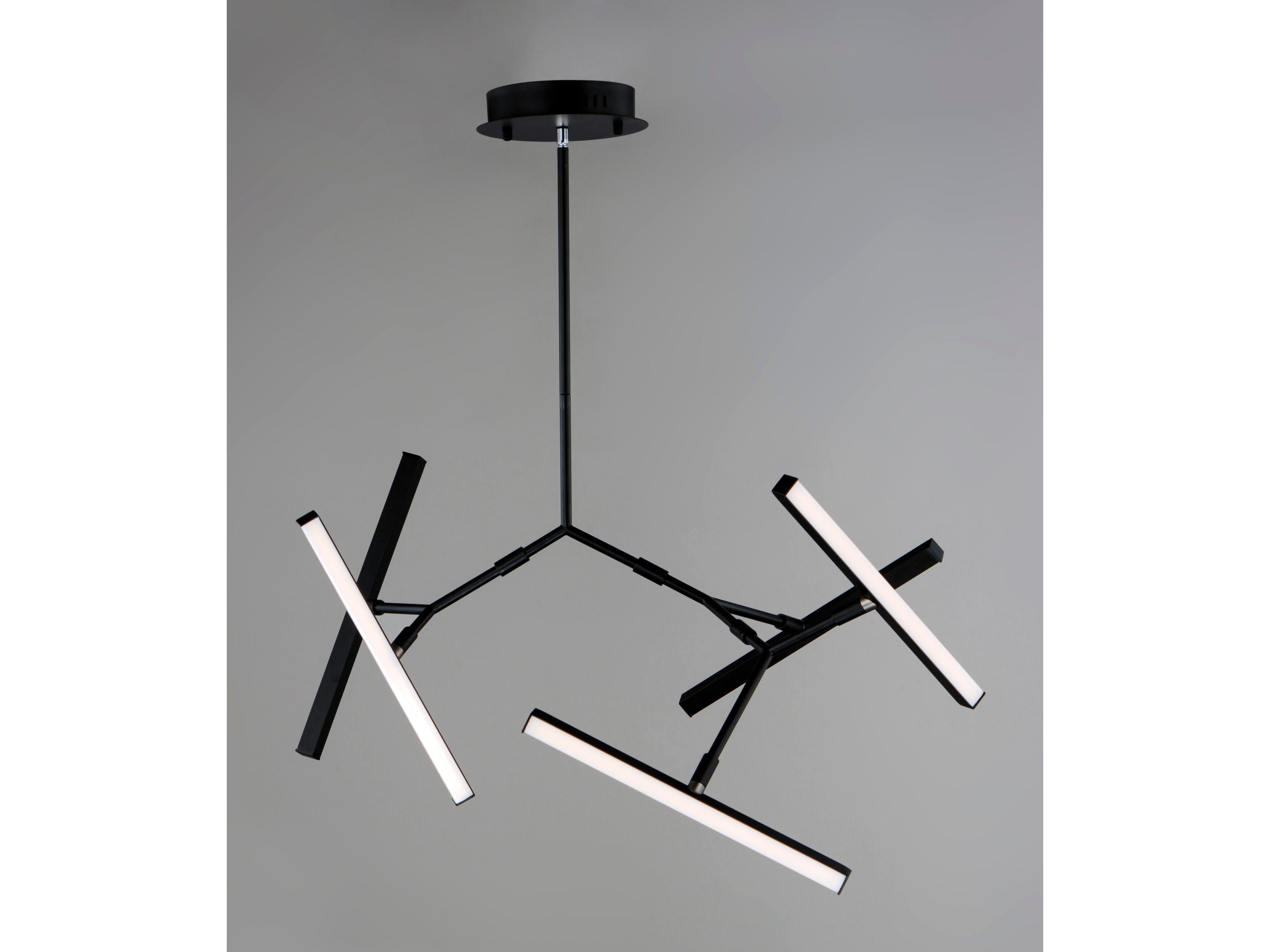 ET2 Robotica 5-Light Black LED Geometric Chandelier