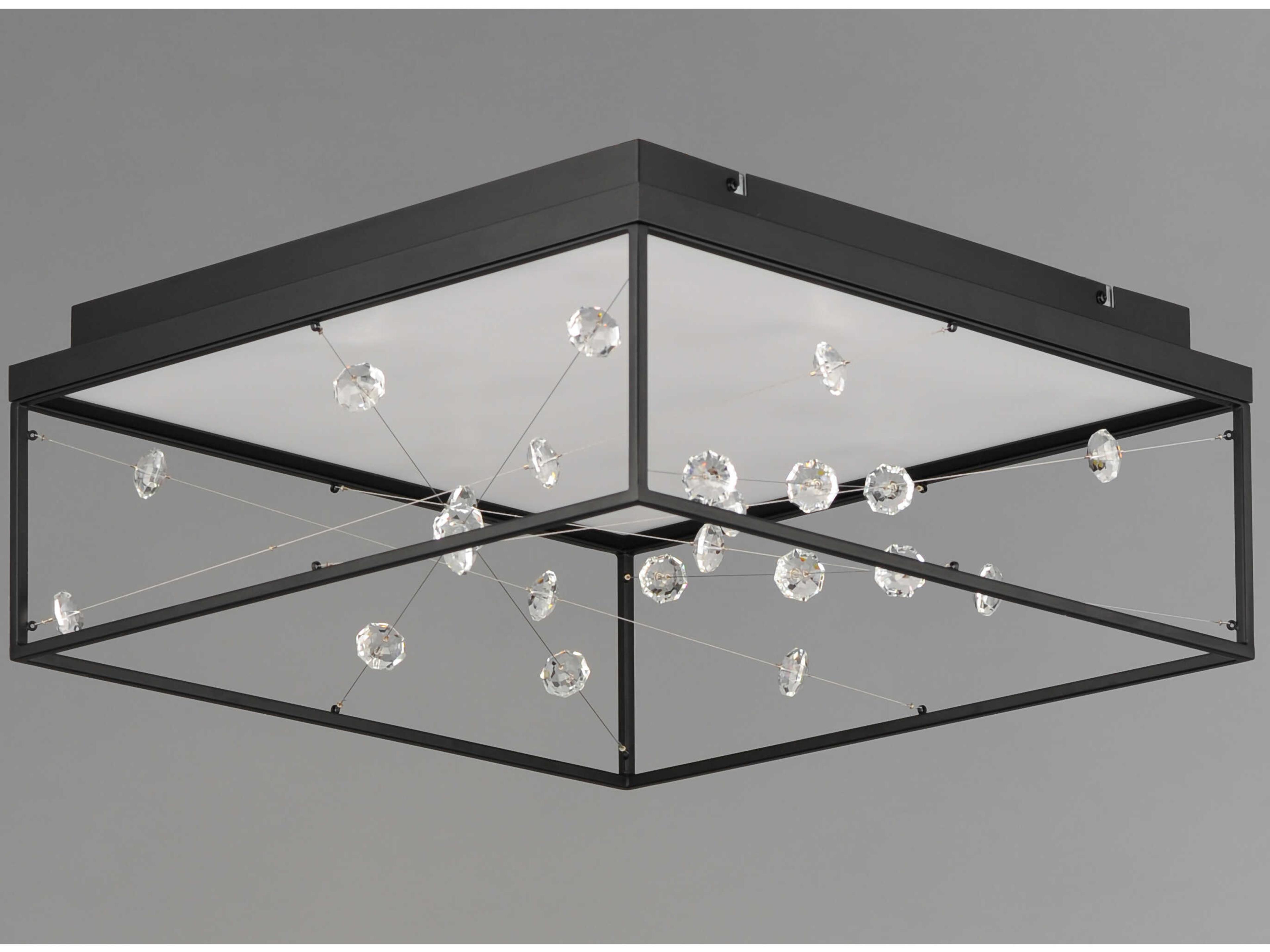 ET2 Entanglement 1-Light Black Geometric Flush Mount
