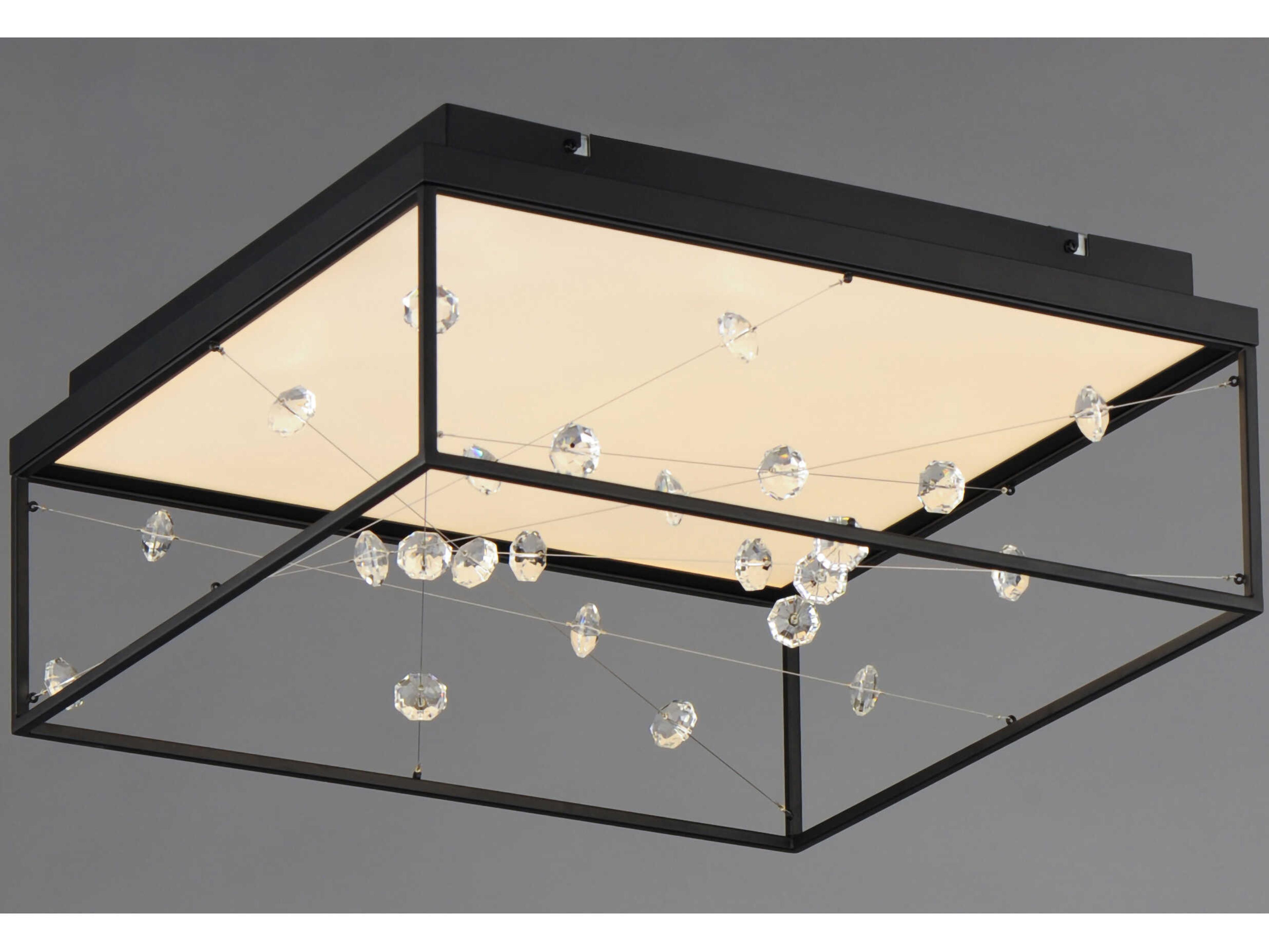 ET2 Entanglement 1-Light Black Geometric Flush Mount