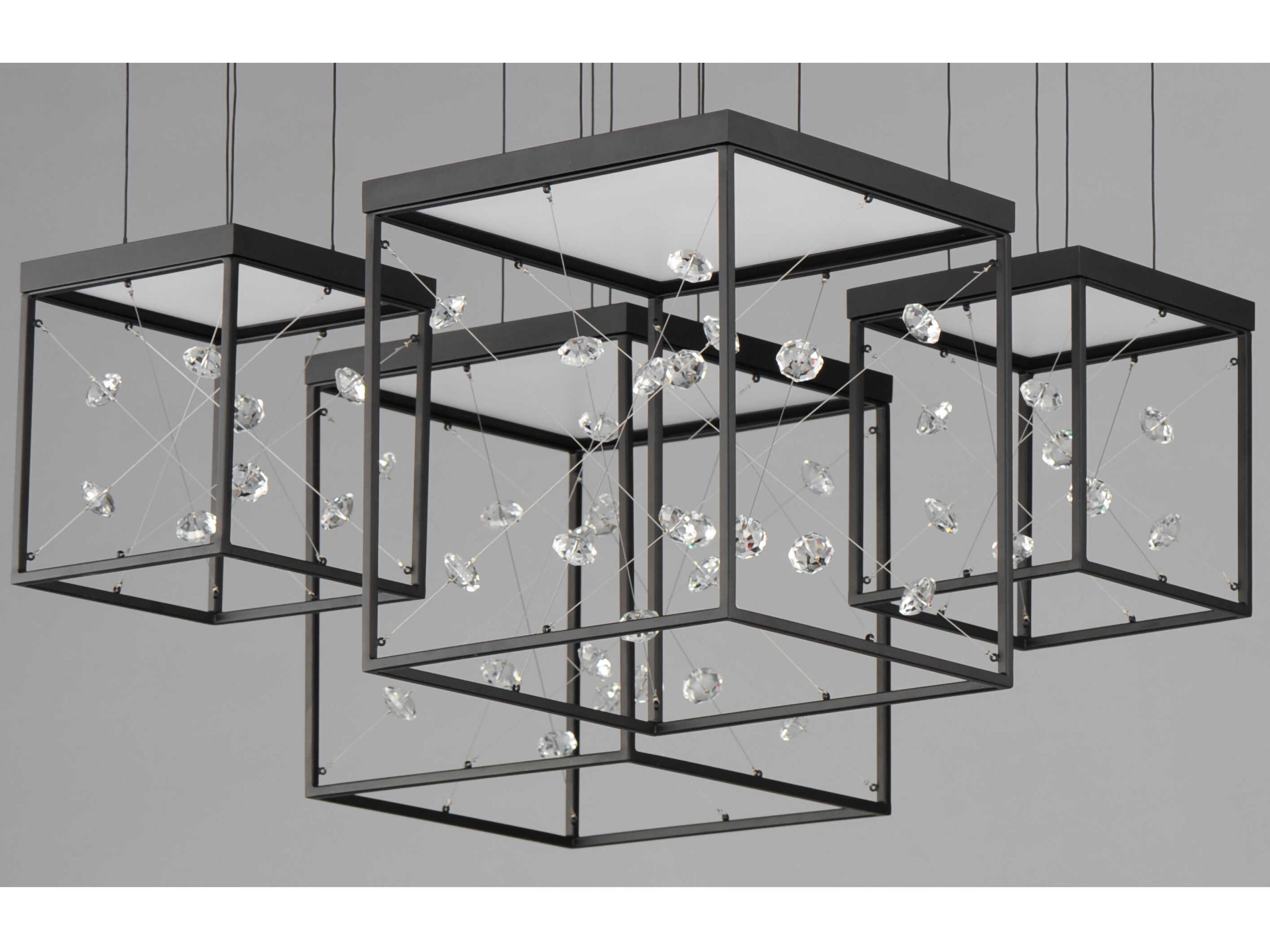 ET2 Entanglement 1-Light Black Geometric Pendant