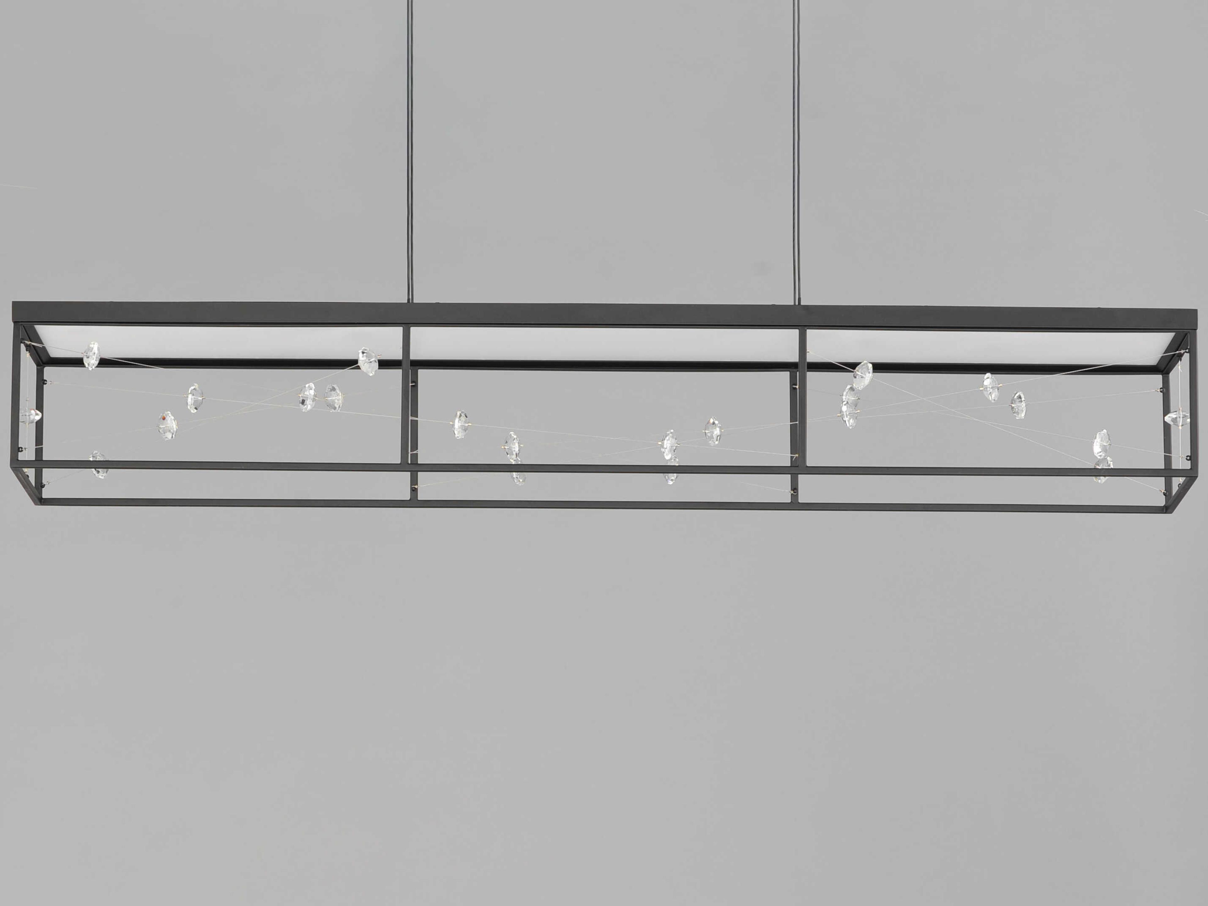 ET2 Entanglement 1-Light Black Geometric Island Pendant