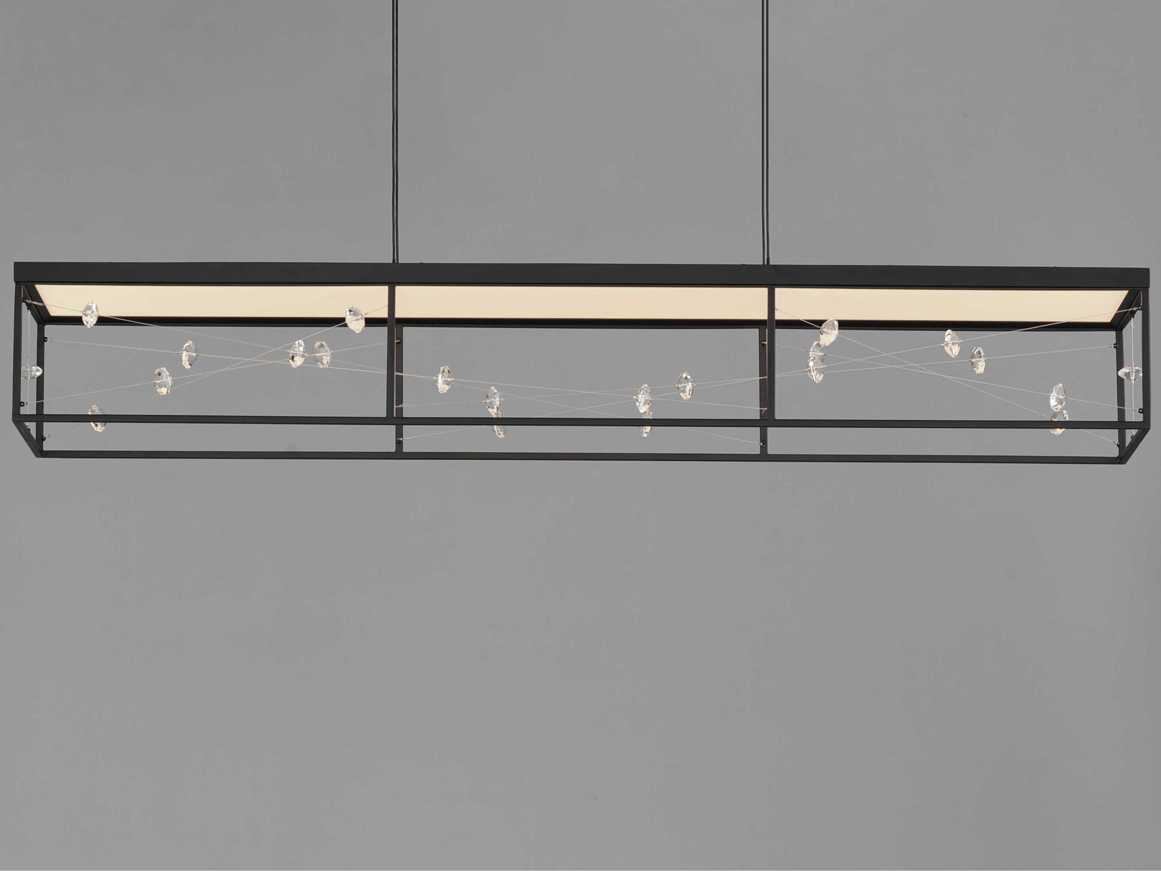 ET2 Entanglement 1-Light Black Geometric Island Pendant