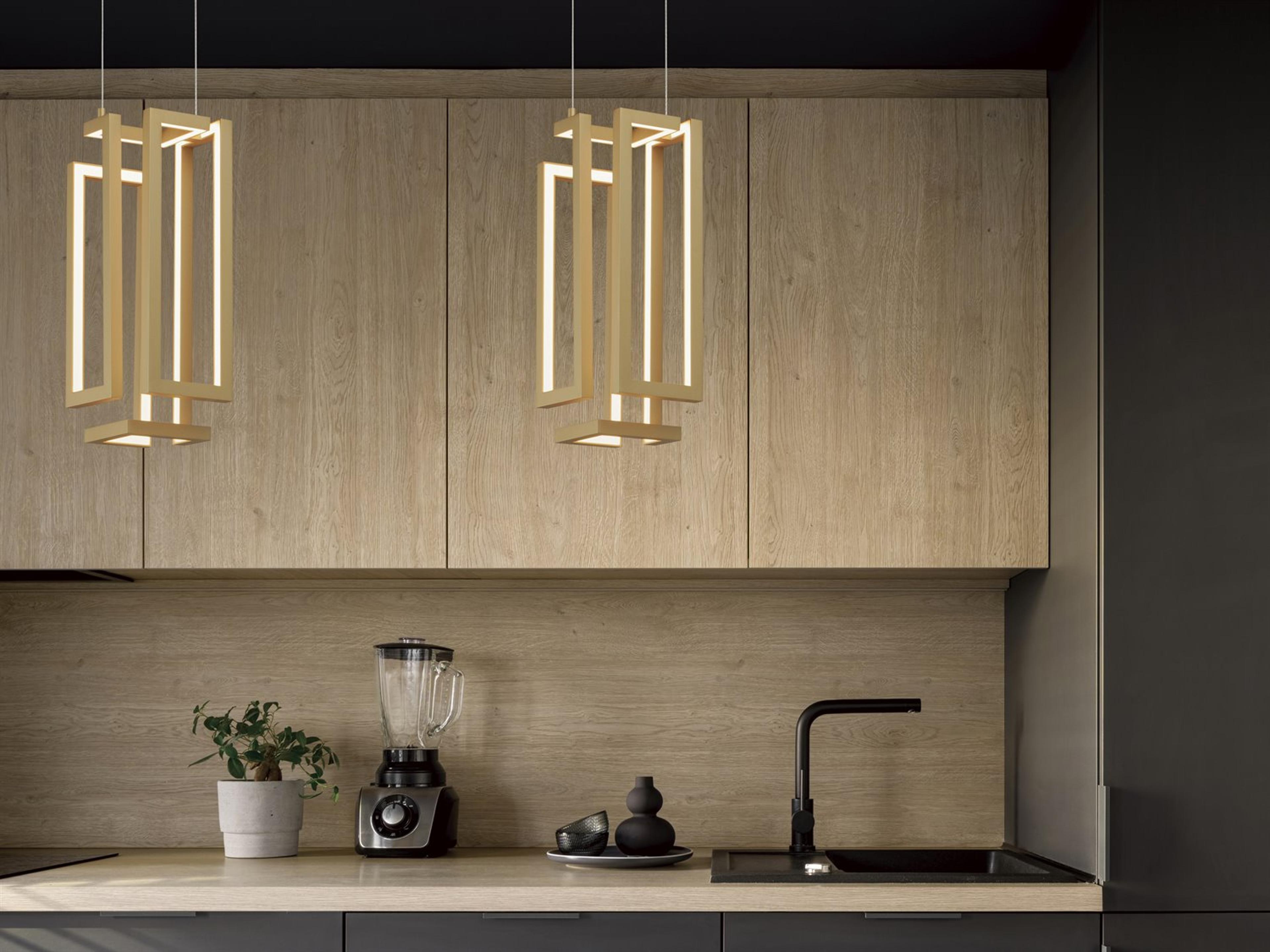 ET2 1-Light Gold LED Geometric Pendant