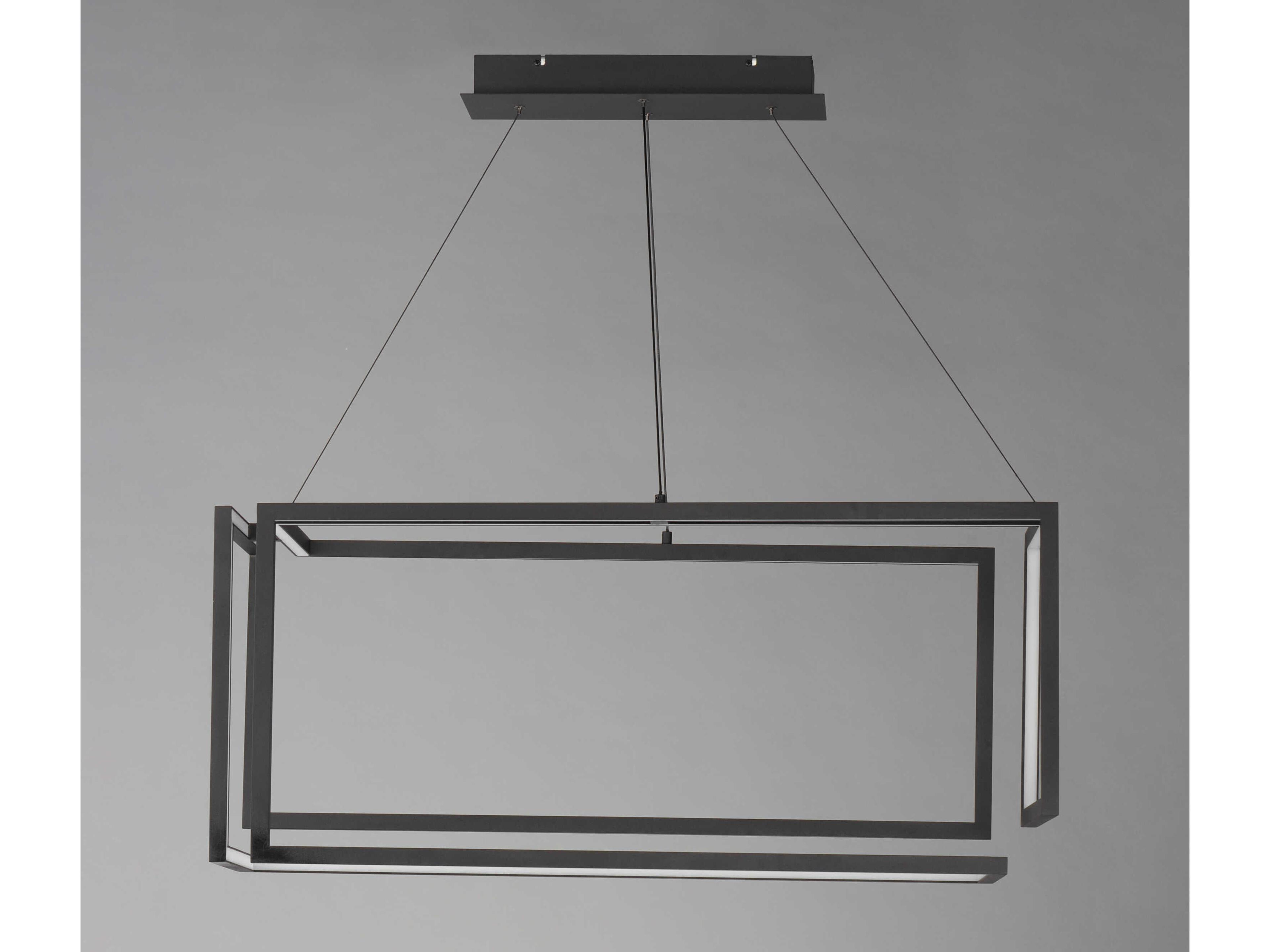 ET2 Penrose 1-Light Black LED Geometric Linear Island Pendant