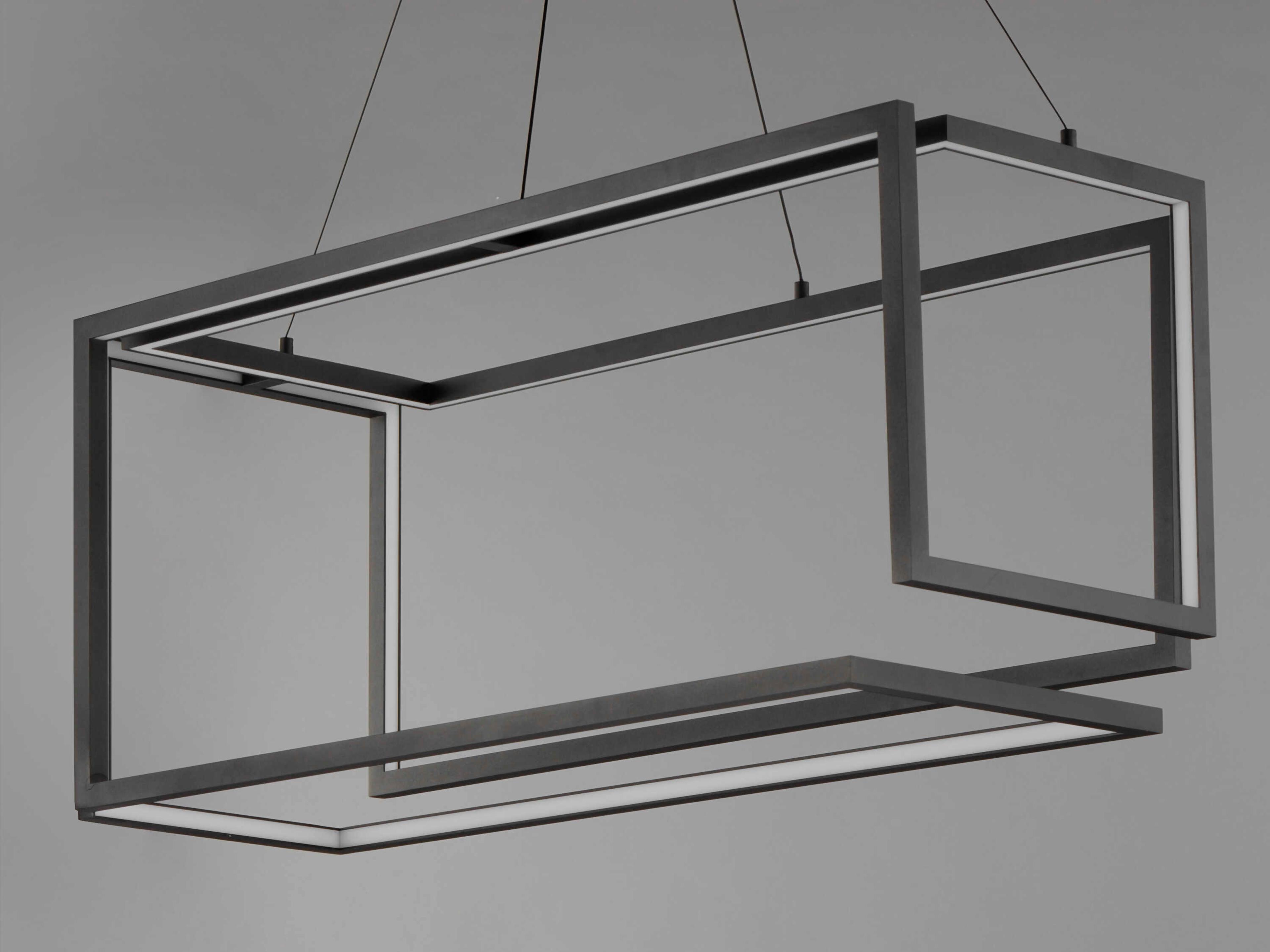ET2 Penrose 1-Light Black LED Geometric Linear Island Pendant