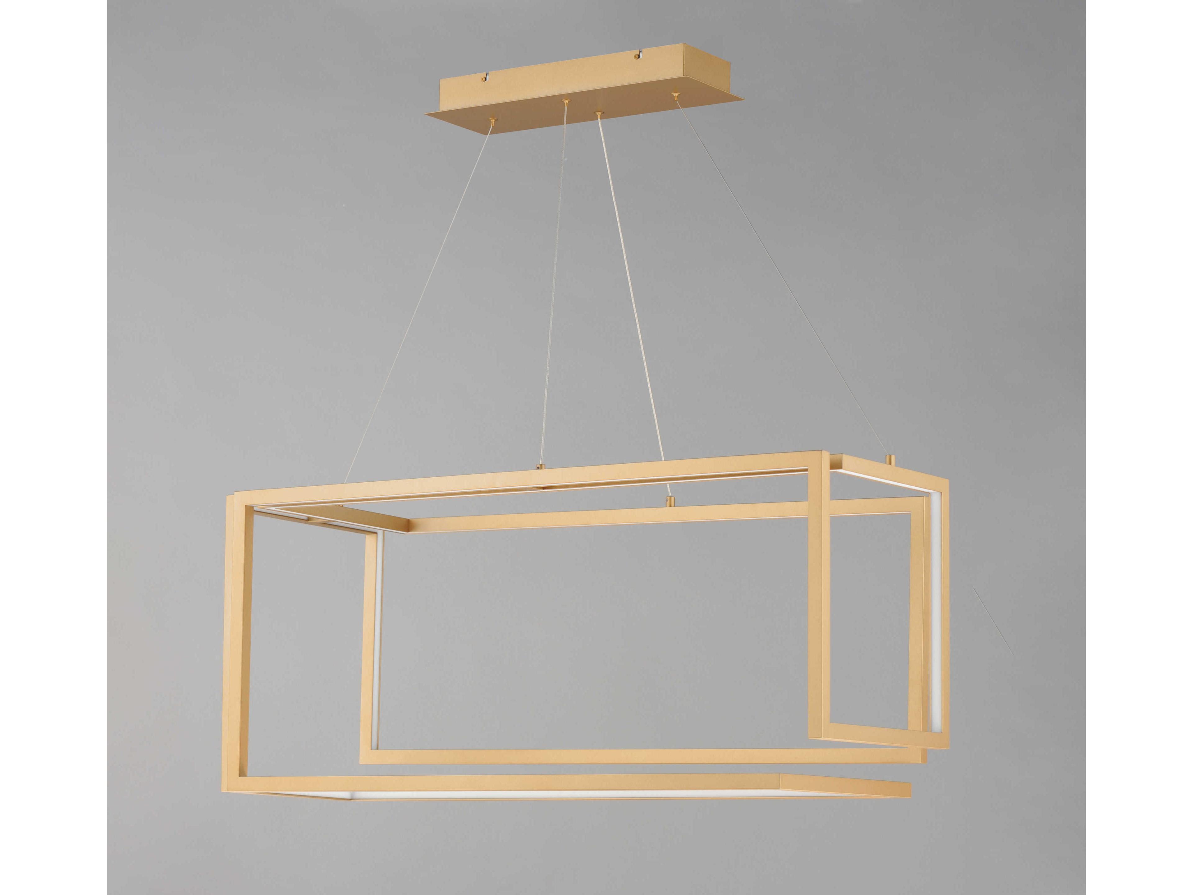 ET2 Penrose 1-Light Gold LED Geometric Linear Island Pendant