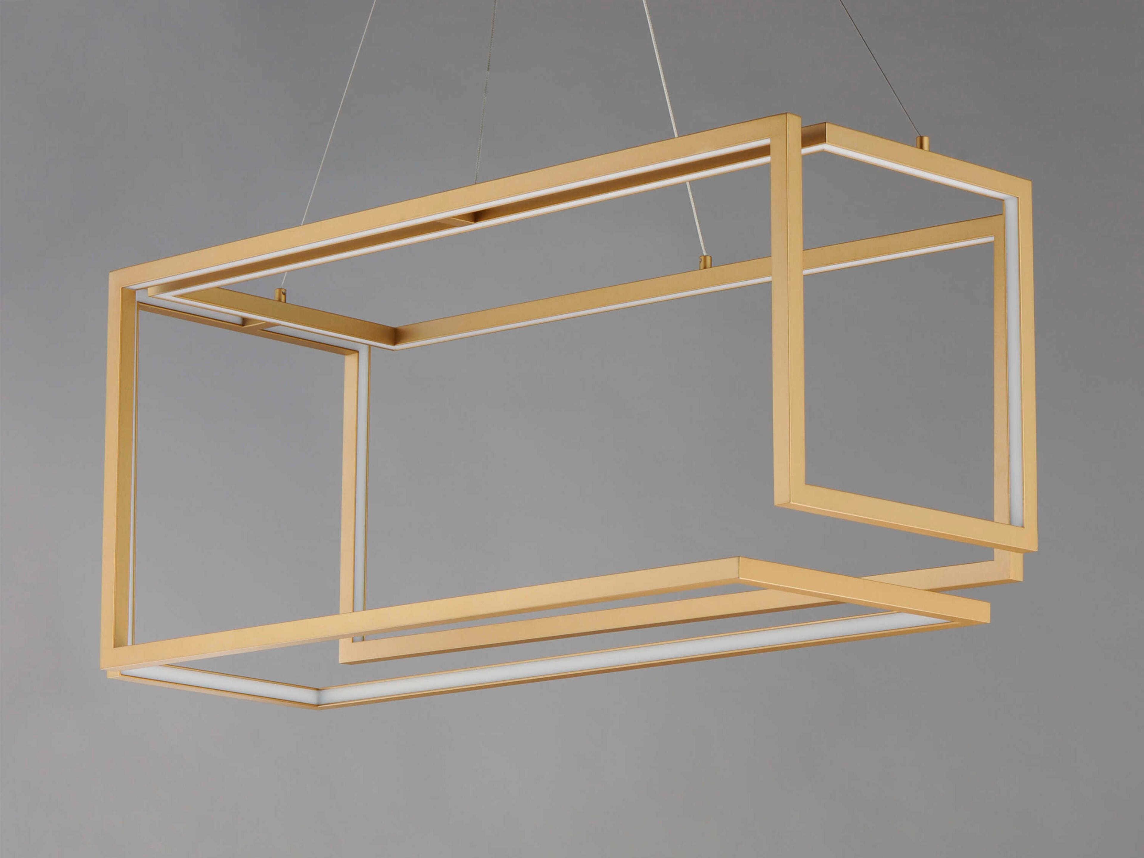 ET2 Penrose 1-Light Gold LED Geometric Linear Island Pendant