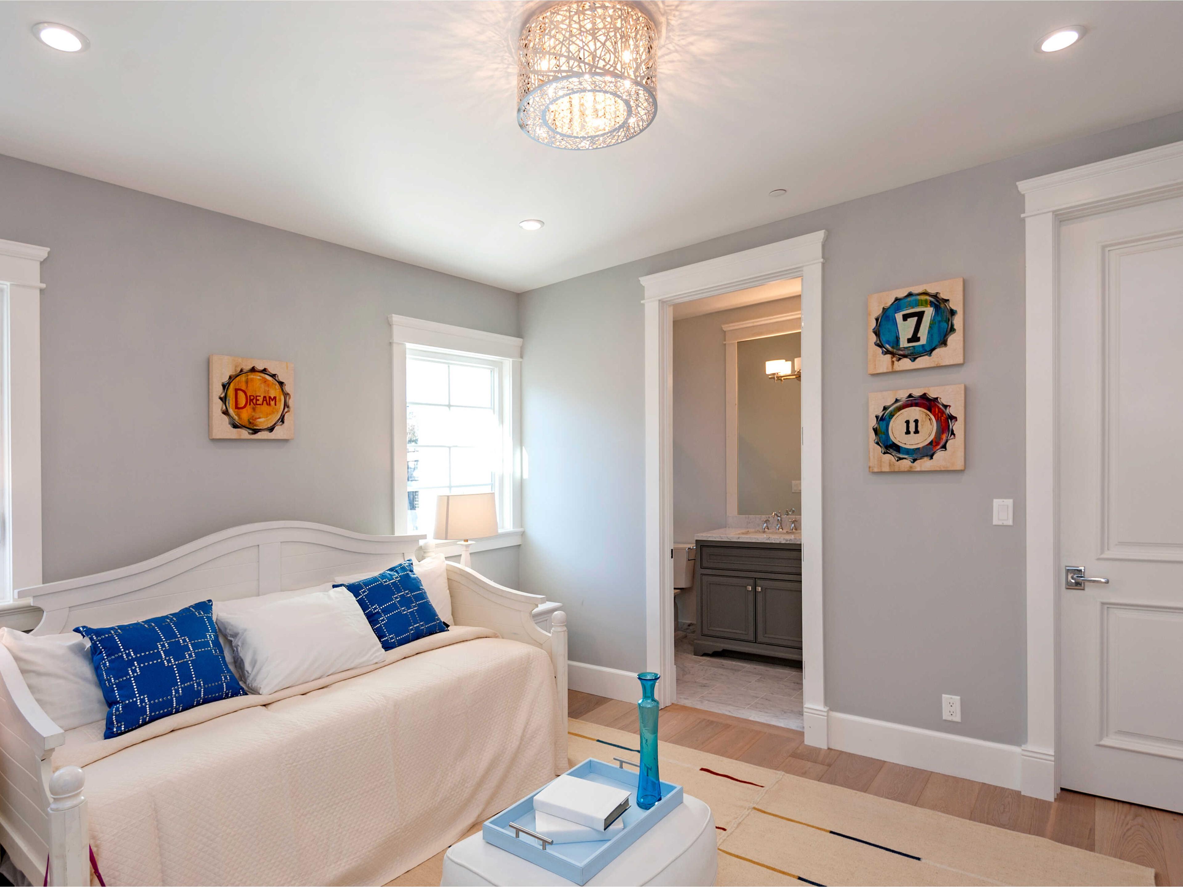 ET2 Inca Polished Chrome Crystal Drum Flush Mount