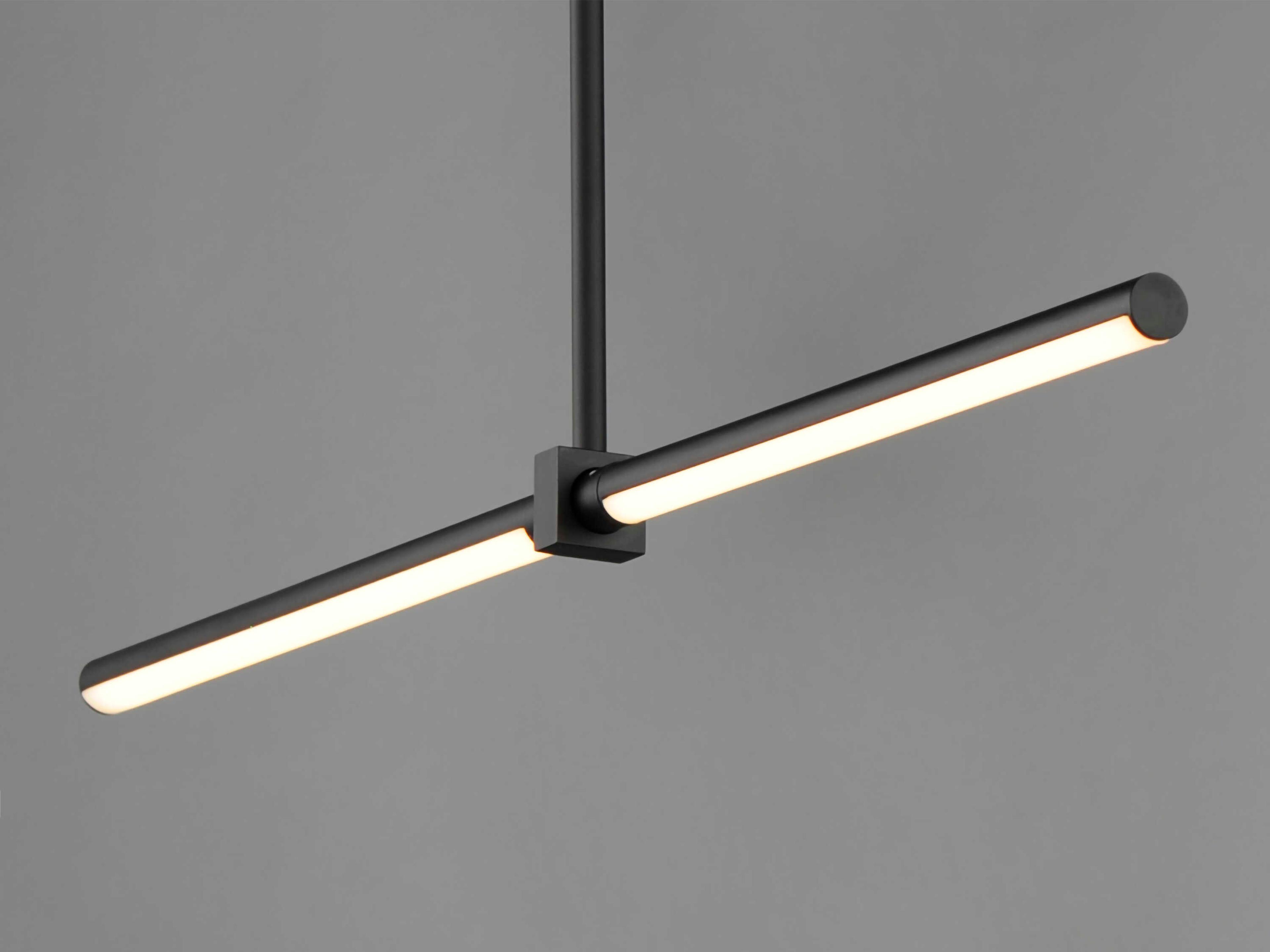 ET2 Dorian 2-Light Black LED Linear Island Pendant