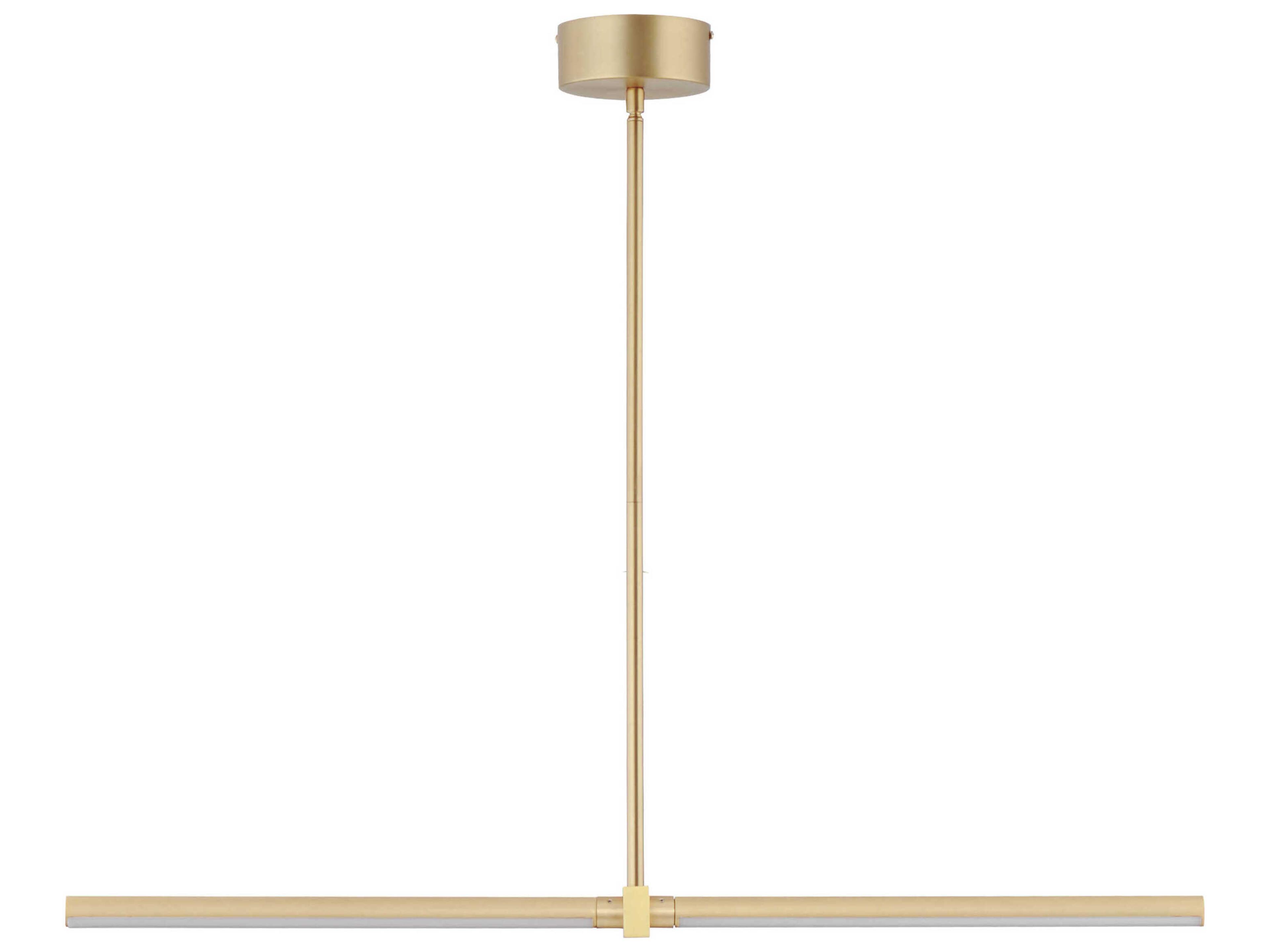 Dorian 2-Light Gold LED Linear Island Pendant