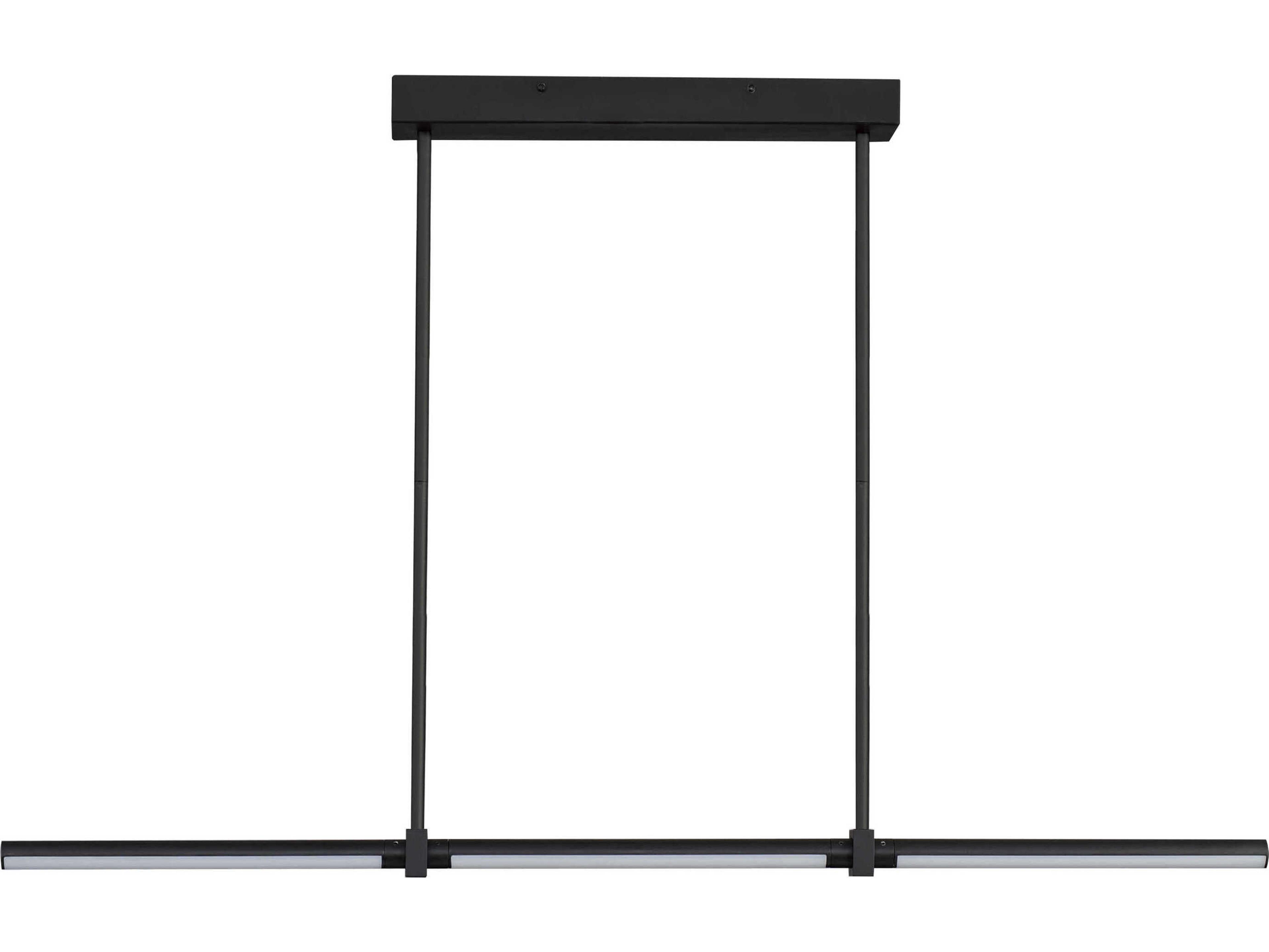 Dorian 3-Light Black LED Linear Island Pendant