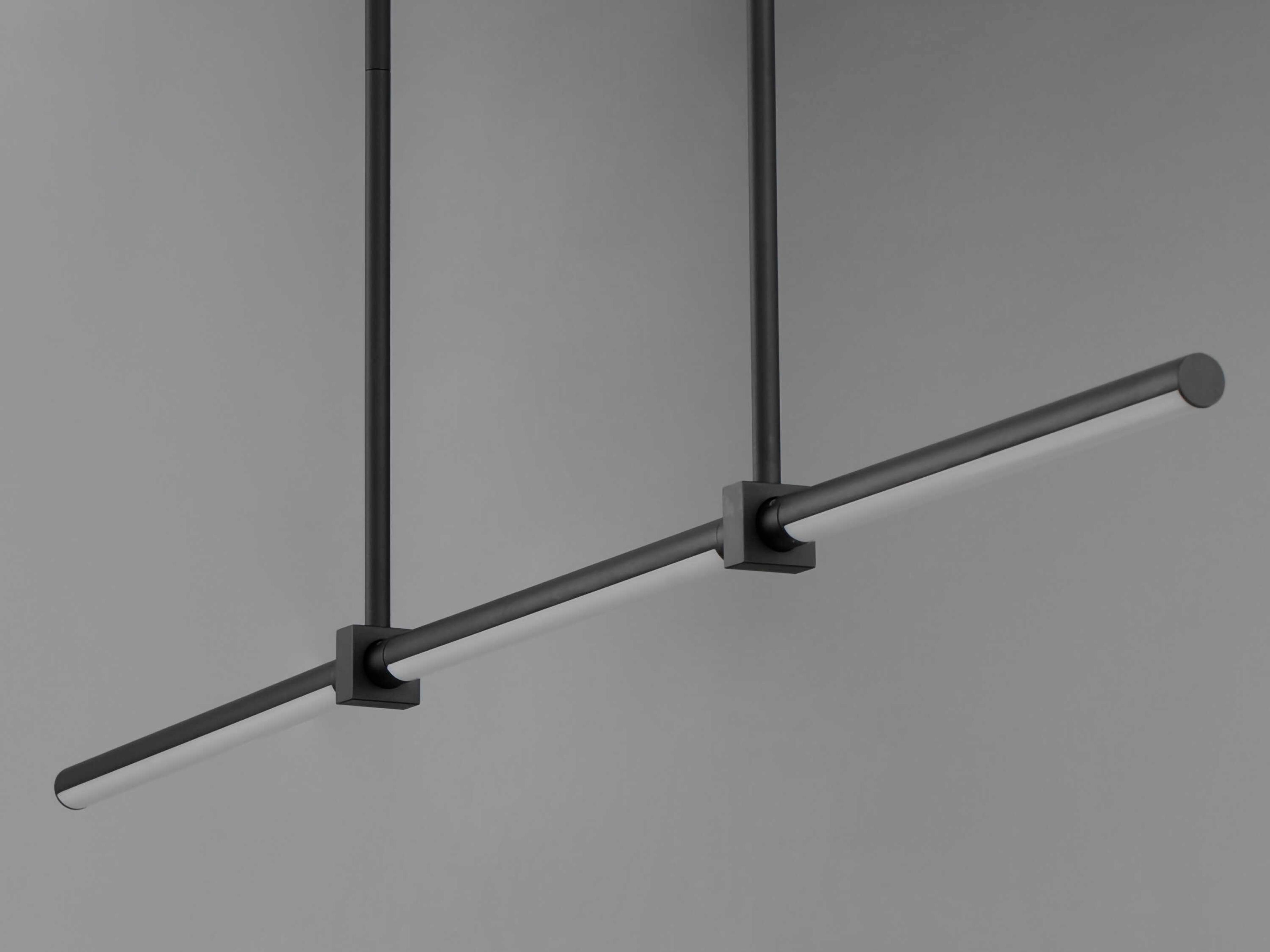 ET2 Dorian 3-Light Black LED Linear Island Pendant