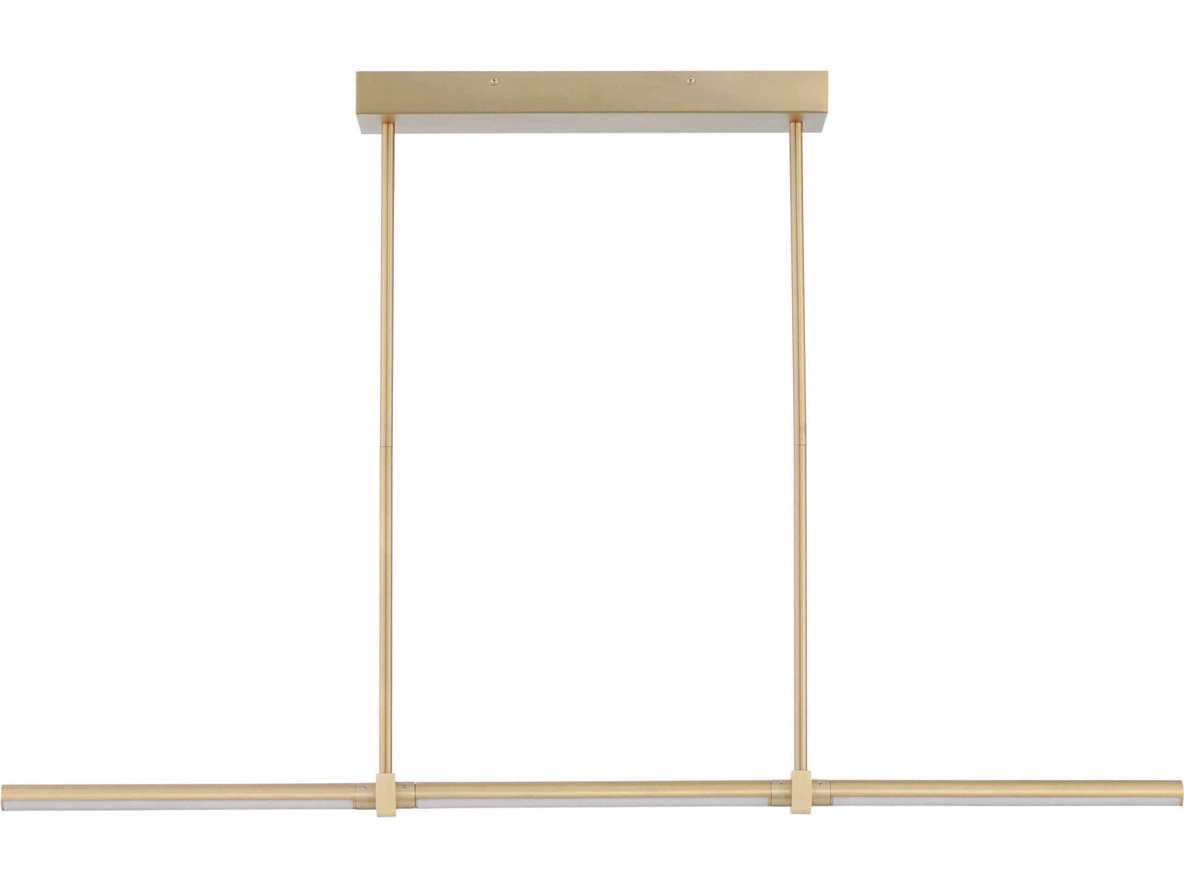 Dorian 3-Light Gold LED Linear Island Pendant