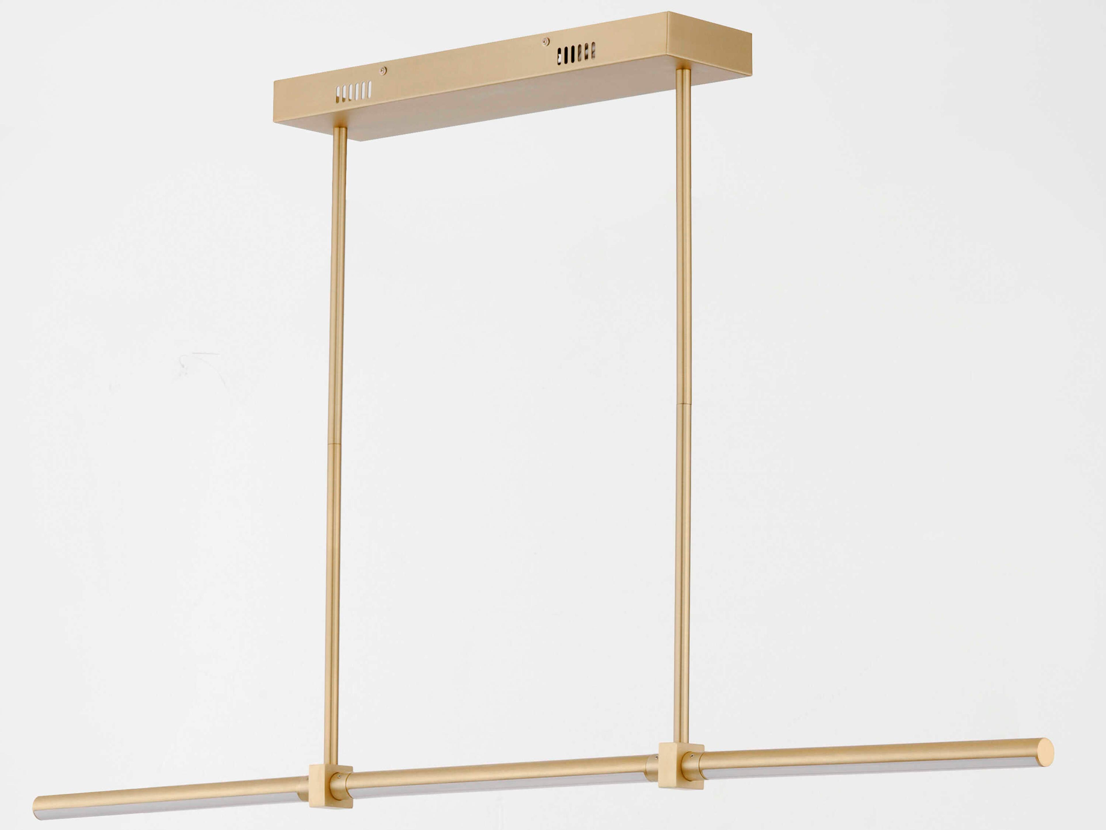 ET2 Dorian 3-Light Gold LED Linear Island Pendant