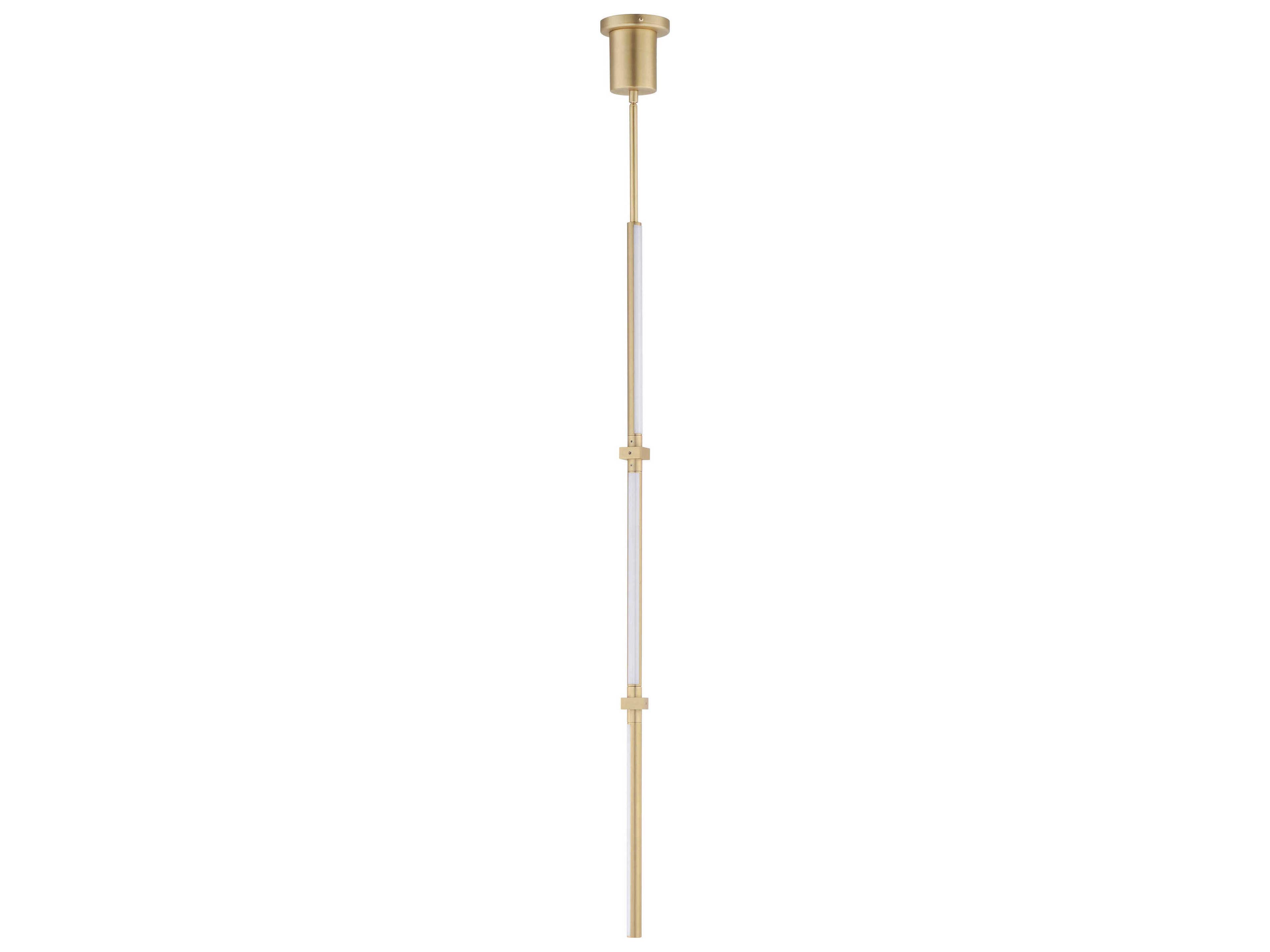 3-Light Gold LED Linear Mini Pendant