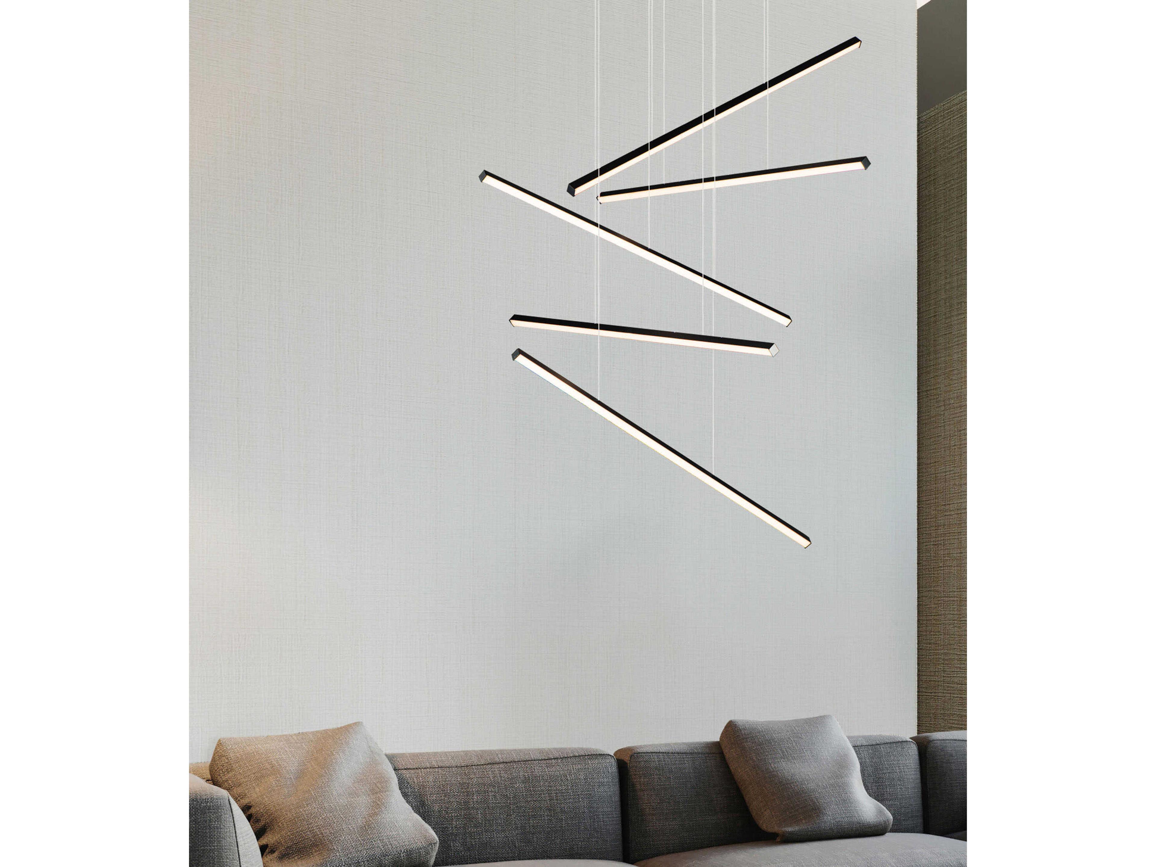 ET2 Hover 5-Light Black LED Tiered Pendant