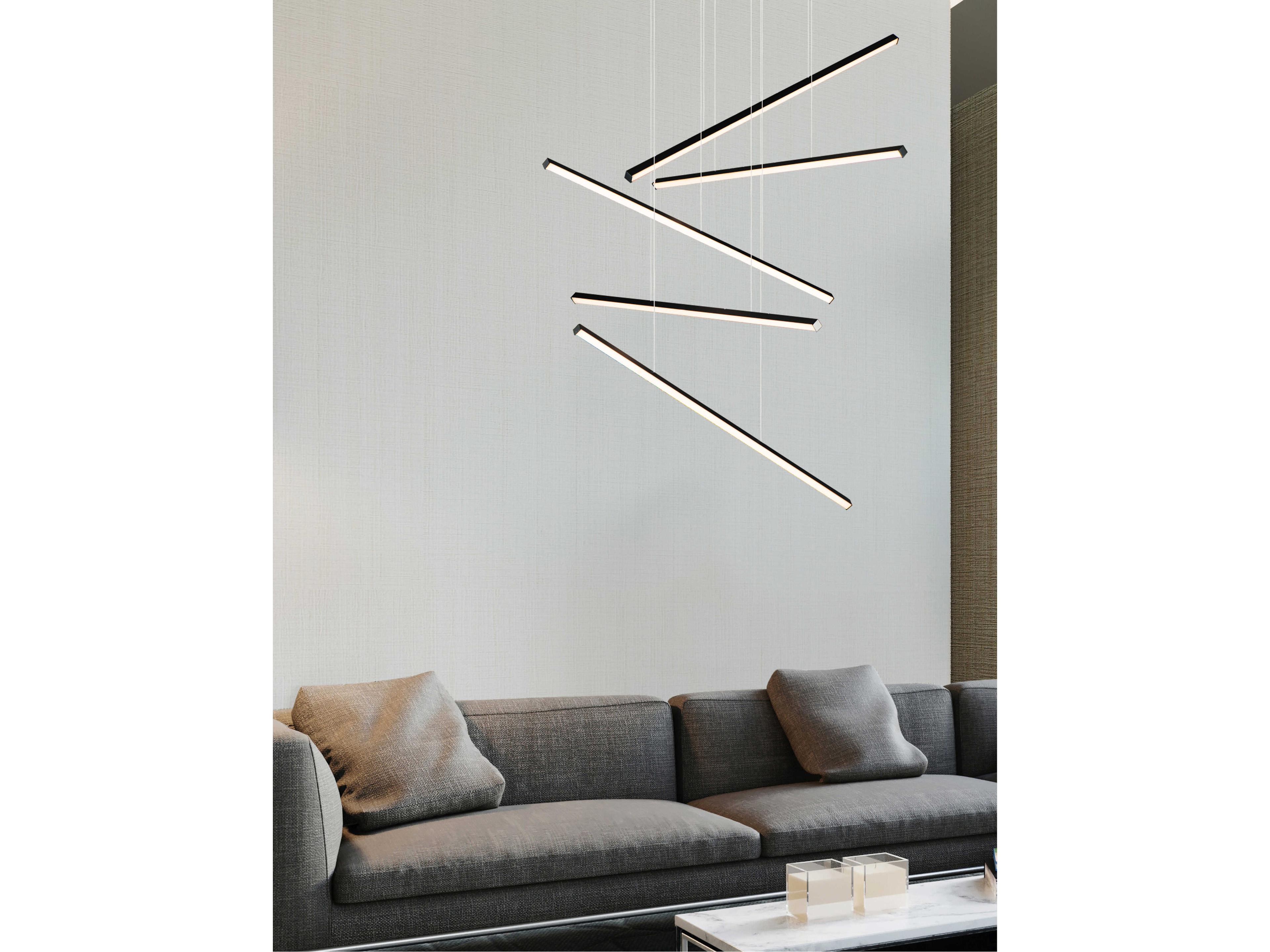 ET2 Hover 5-Light Black LED Tiered Pendant