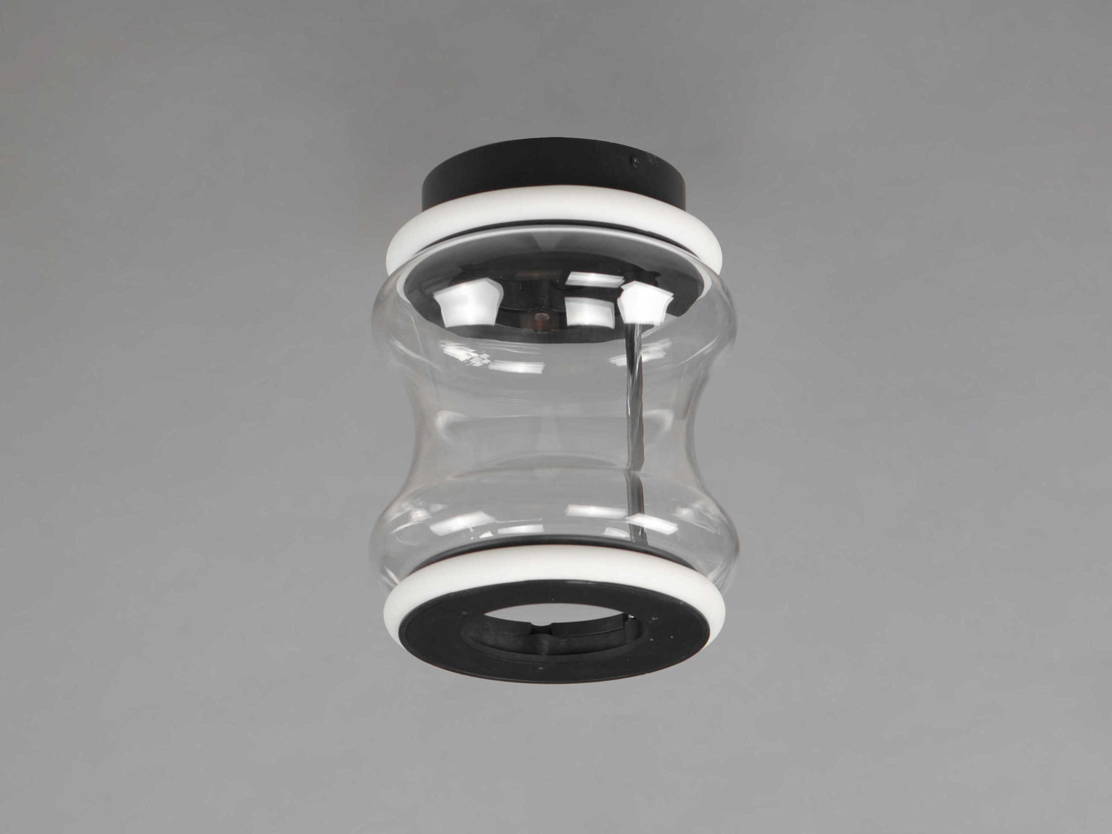 ET2 2-Light Black Cylinder Geometric Flush Mount