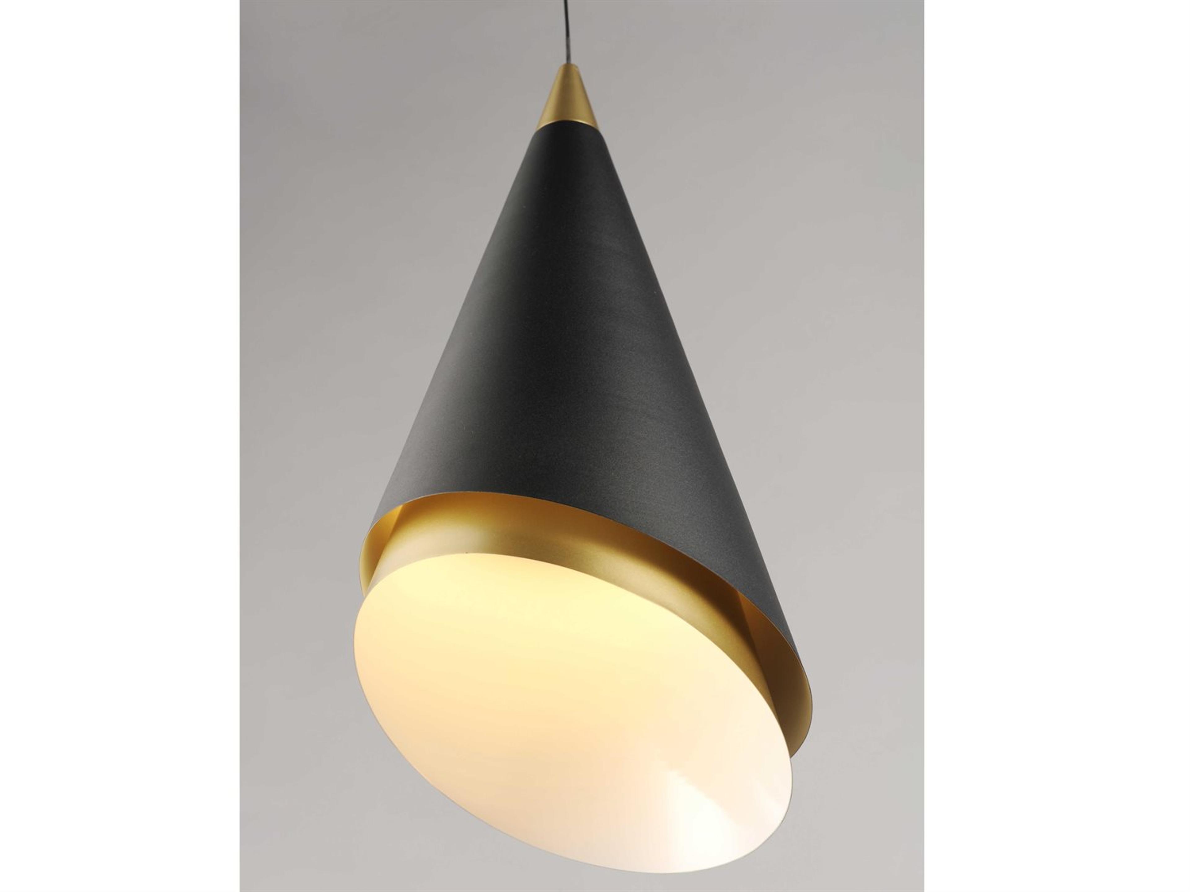 ET2 1-Light Black Metallic Gold LED Geometric Mini Pendant
