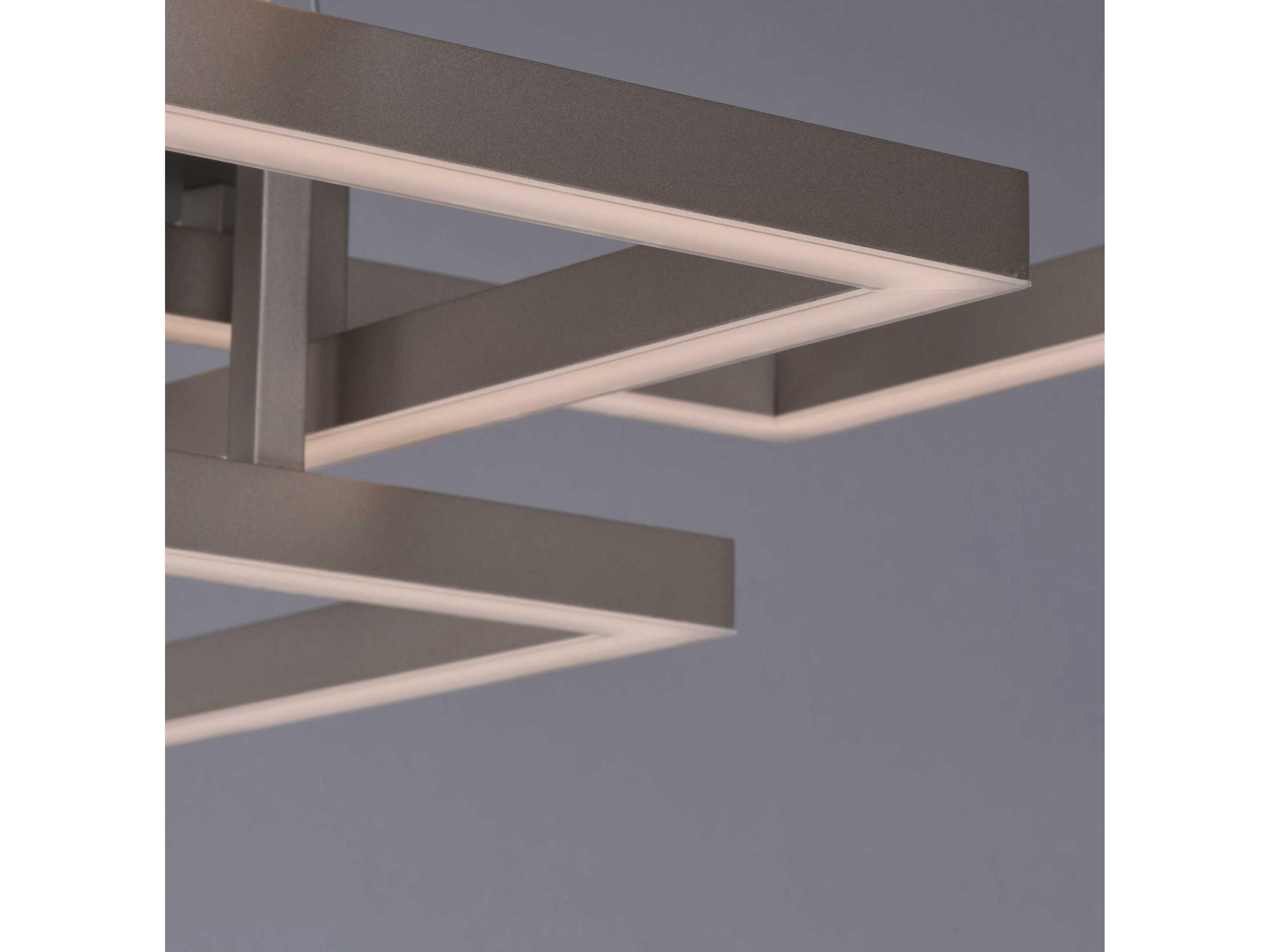 ET2 Traverse Led Champagne Brown LED Geometric Linear Flush Mount