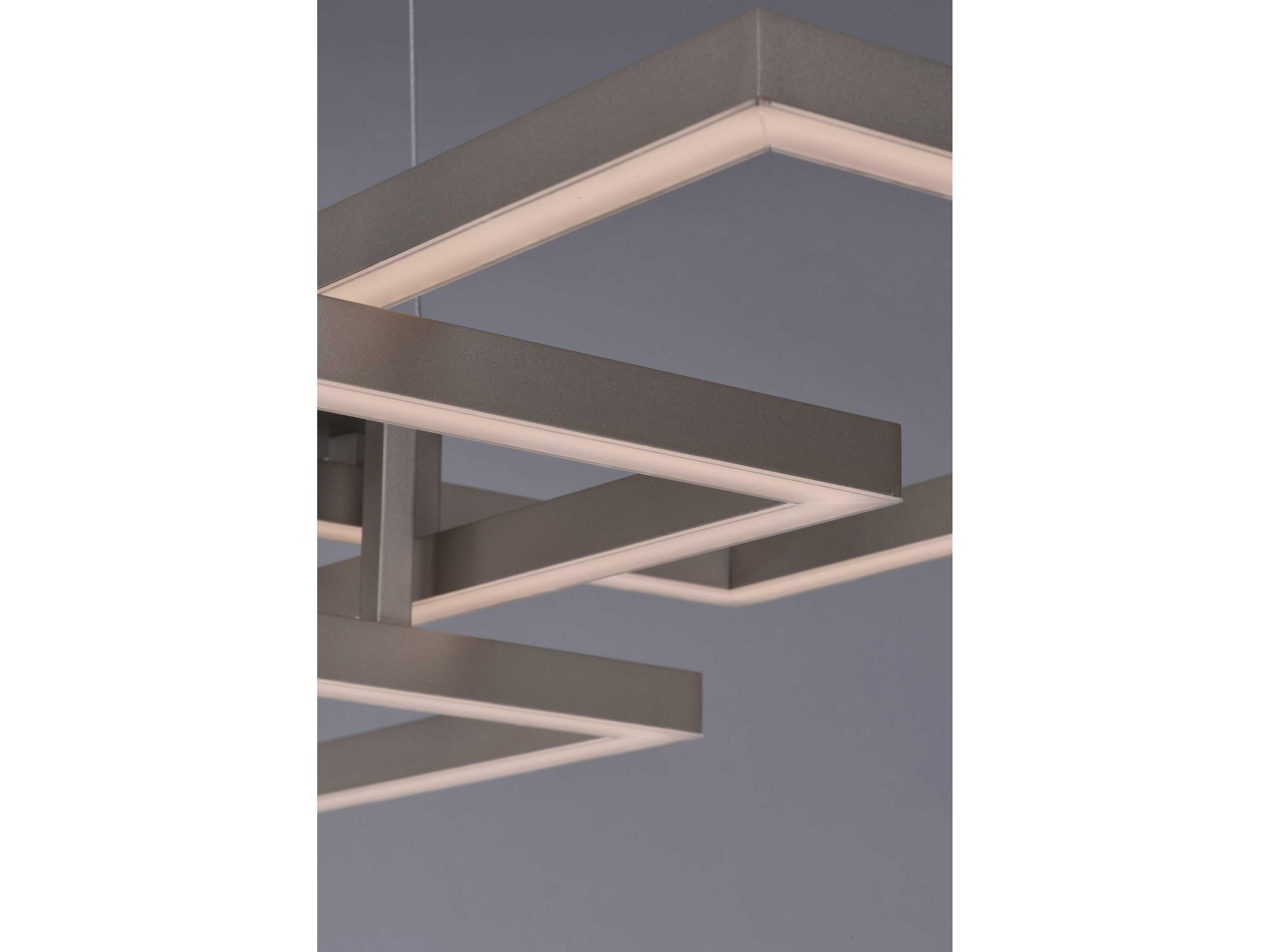 ET2 Traverse Led 12-Light Champagne Brown LED Geometric Linear Island Pendant