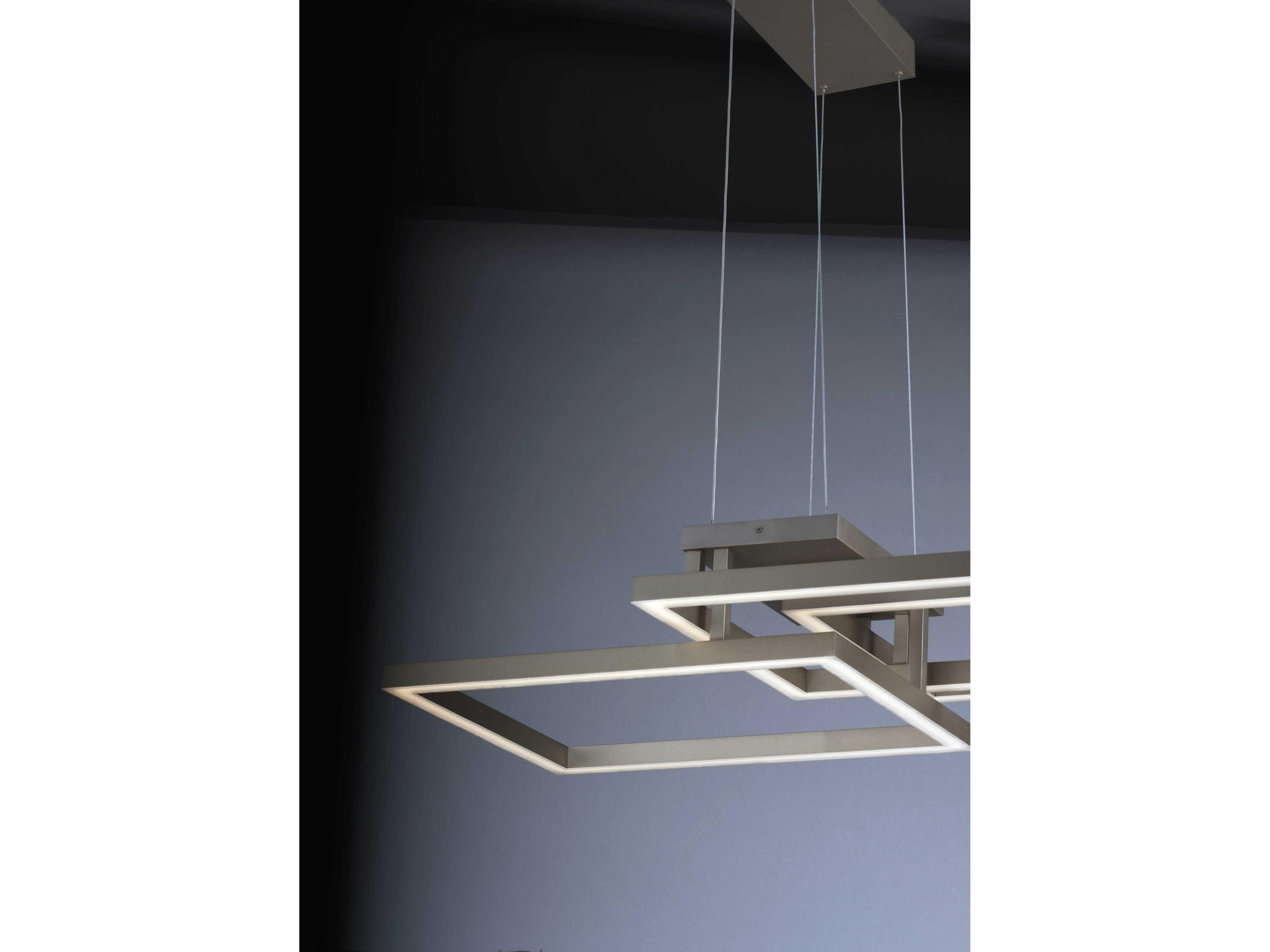 ET2 Traverse Led 12-Light Champagne Brown LED Geometric Linear Island Pendant