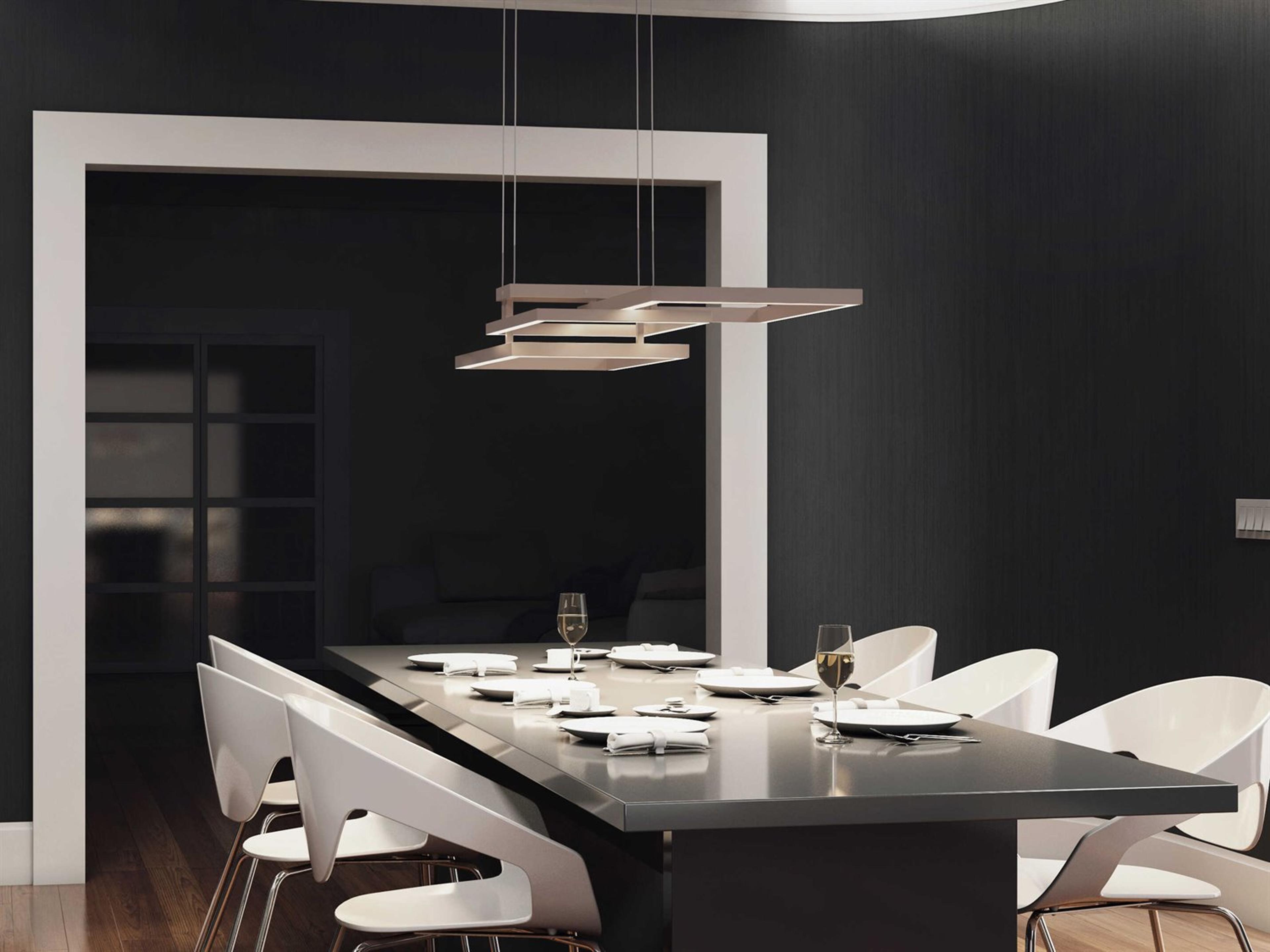 ET2 Traverse Led 12-Light Champagne Brown LED Geometric Linear Island Pendant