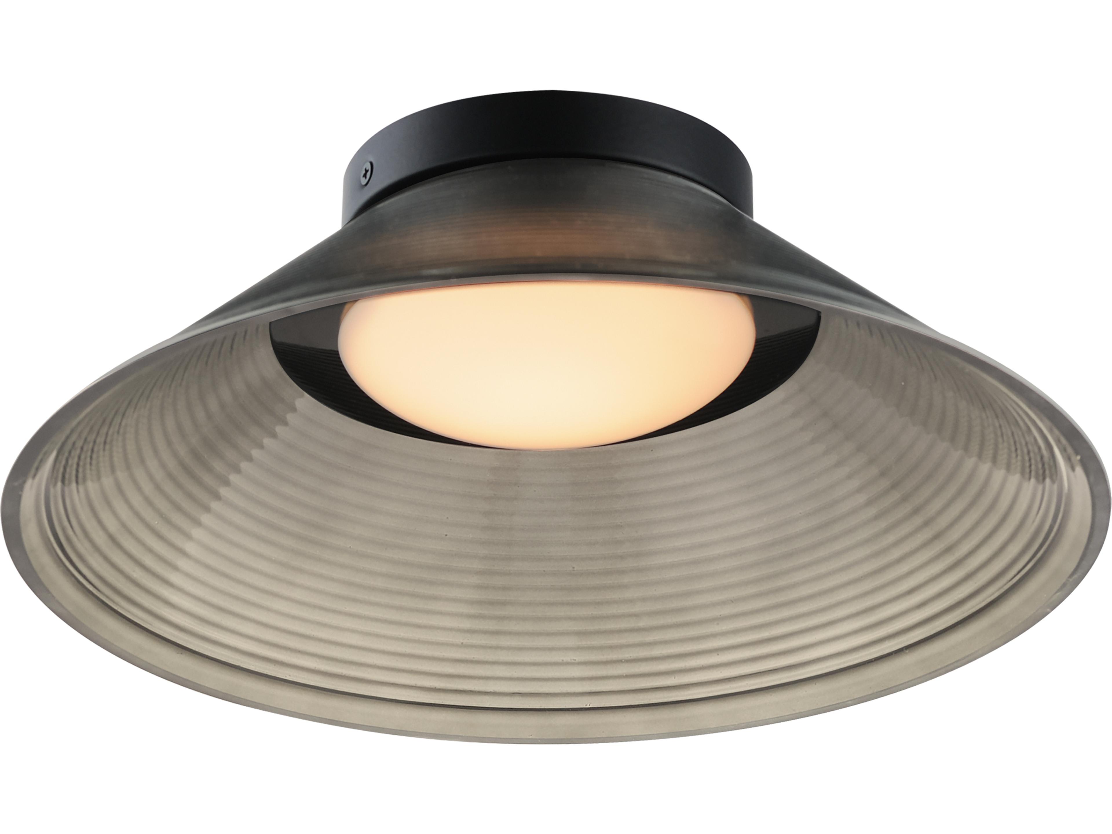 ET2 Jensen 1-Light Black Flush Mount