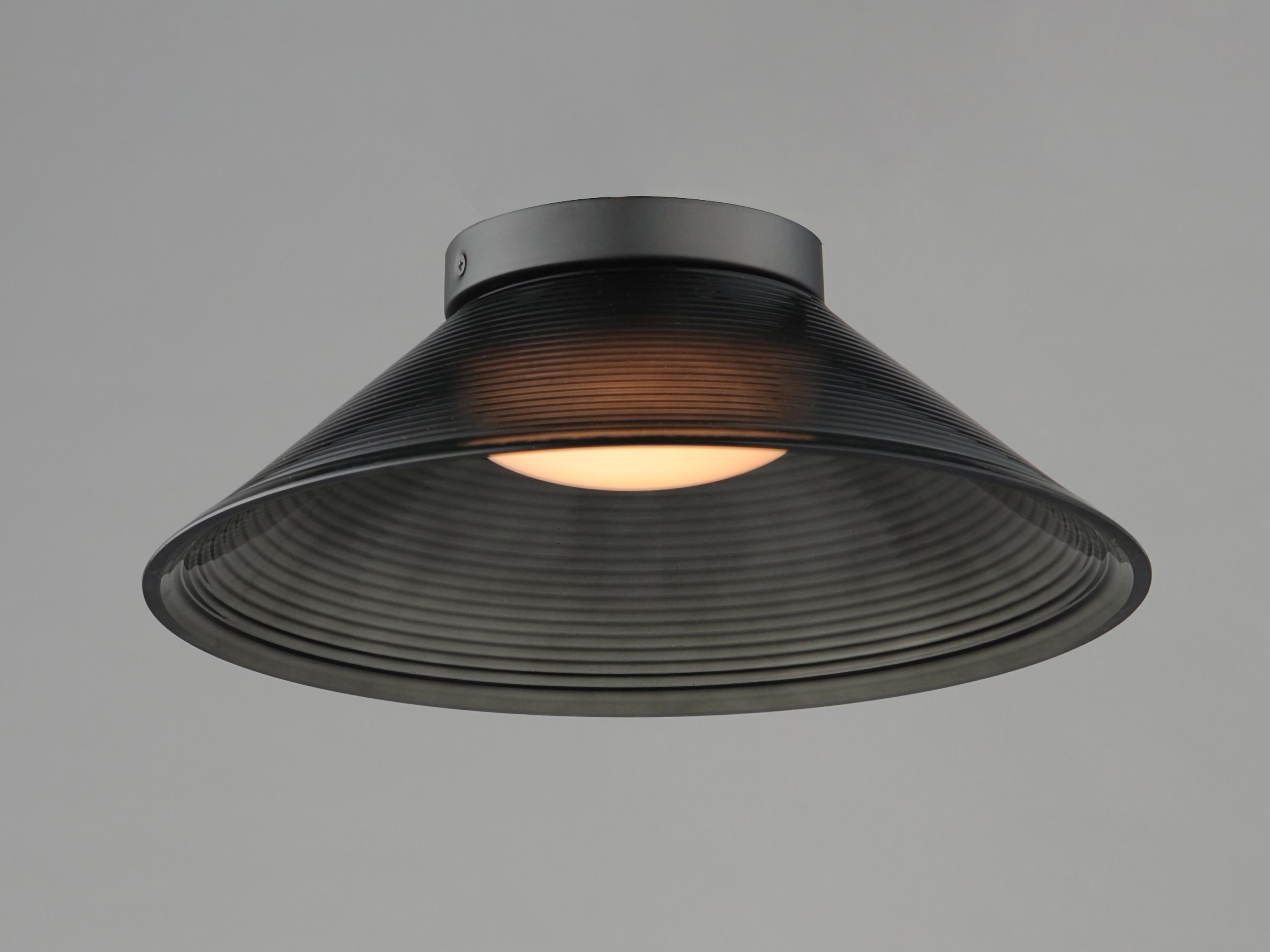 ET2 Jensen 1-Light Black Flush Mount