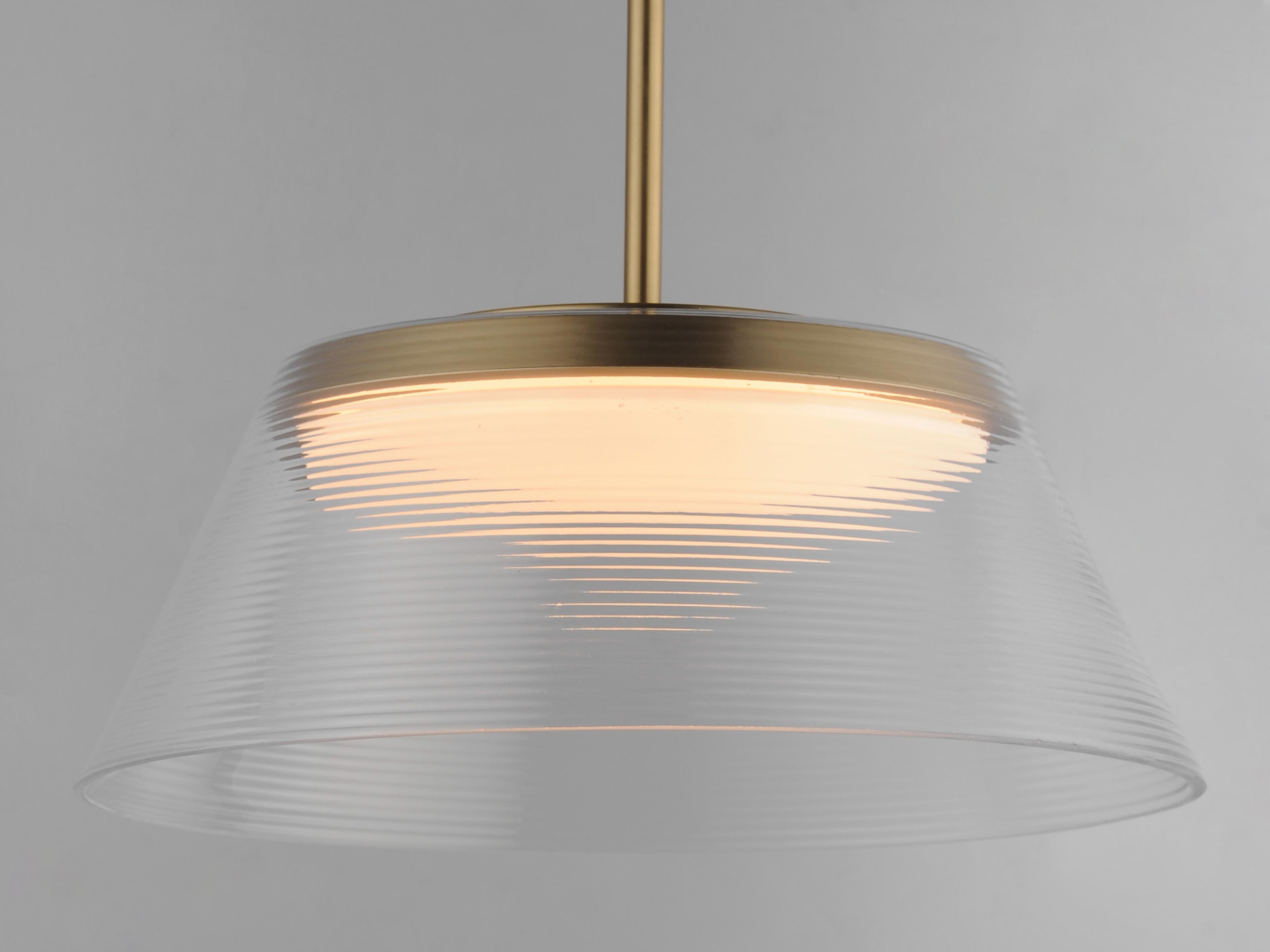 ET2 Jensen 1-Light Satin Brass Clear Pendant
